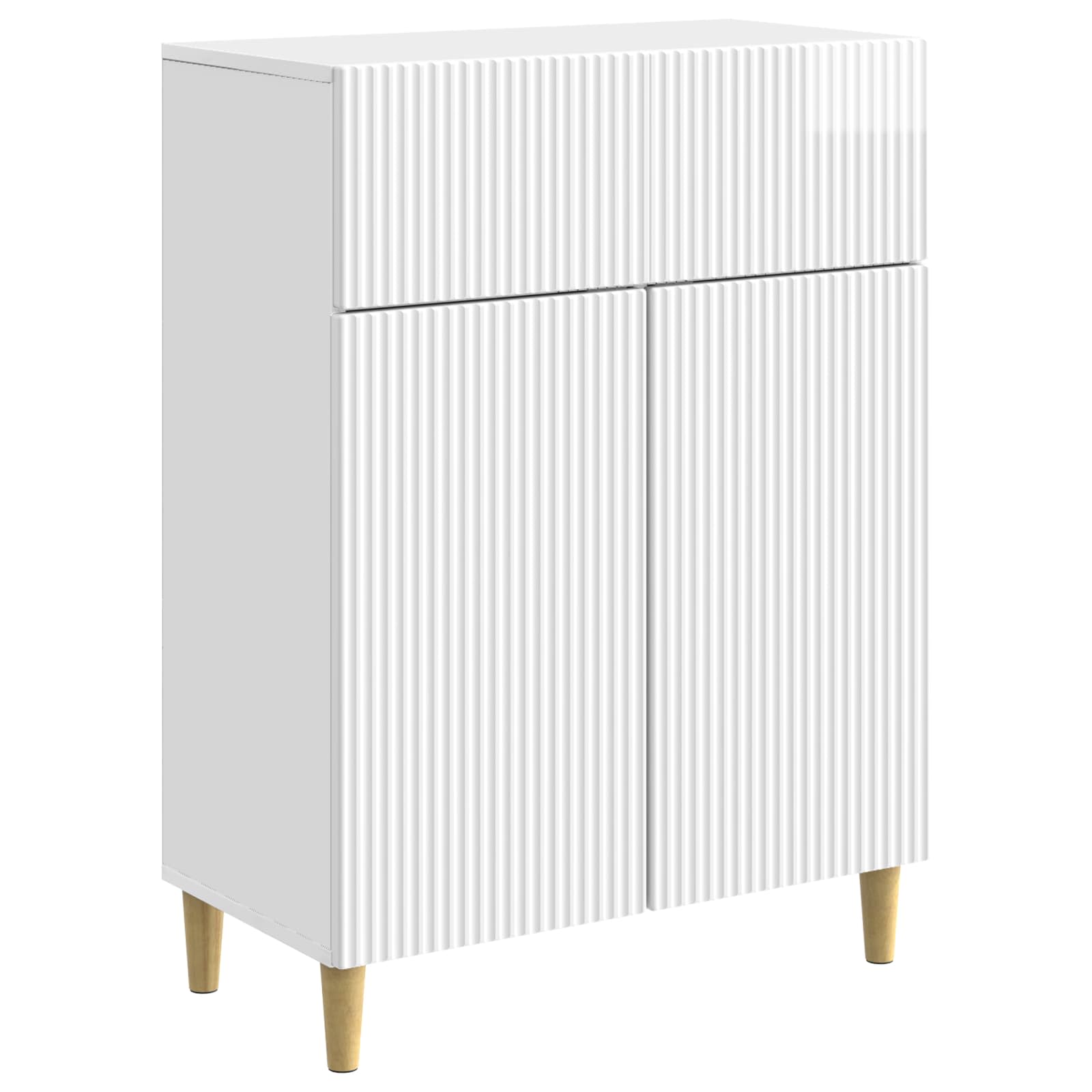 Buffet Blanc brillant 66 x 34,5 x 90 cm Bois d'ingénierie - XIOS