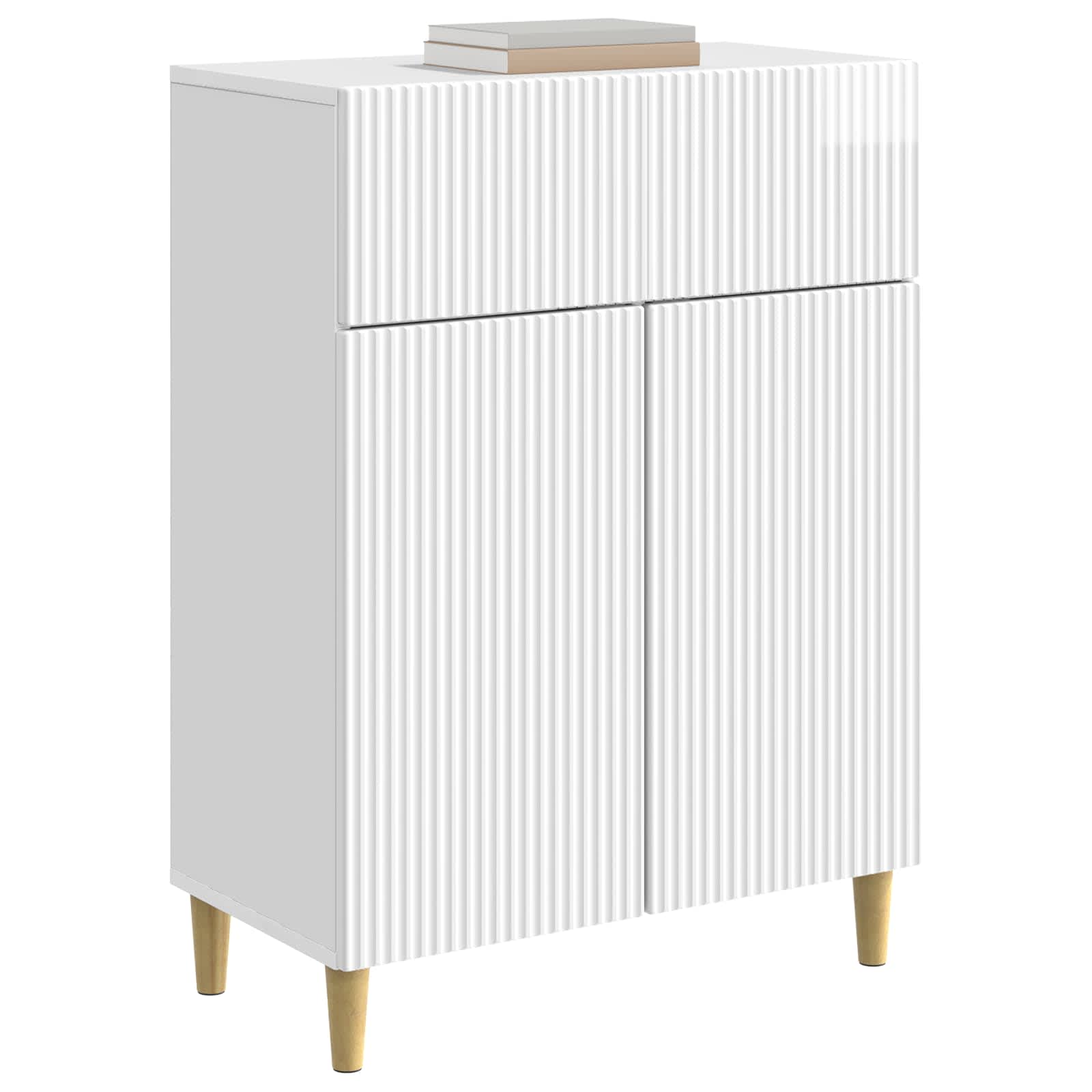 Buffet Blanc brillant 66 x 34,5 x 90 cm Bois d'ingénierie - XIOS