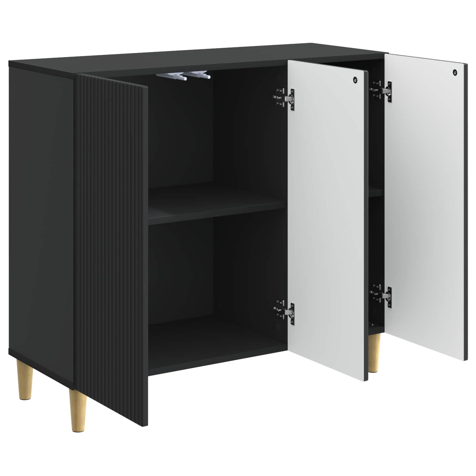 Buffet Noir 89 x 34,5 x 80 cm Bois d'ingénierie - XIOS
