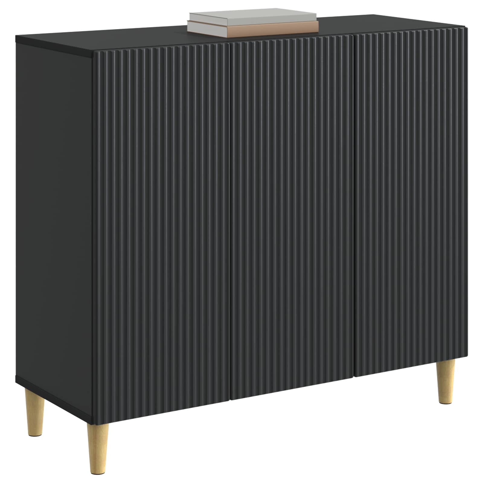 Buffet Noir 89 x 34,5 x 80 cm Bois d'ingénierie - XIOS