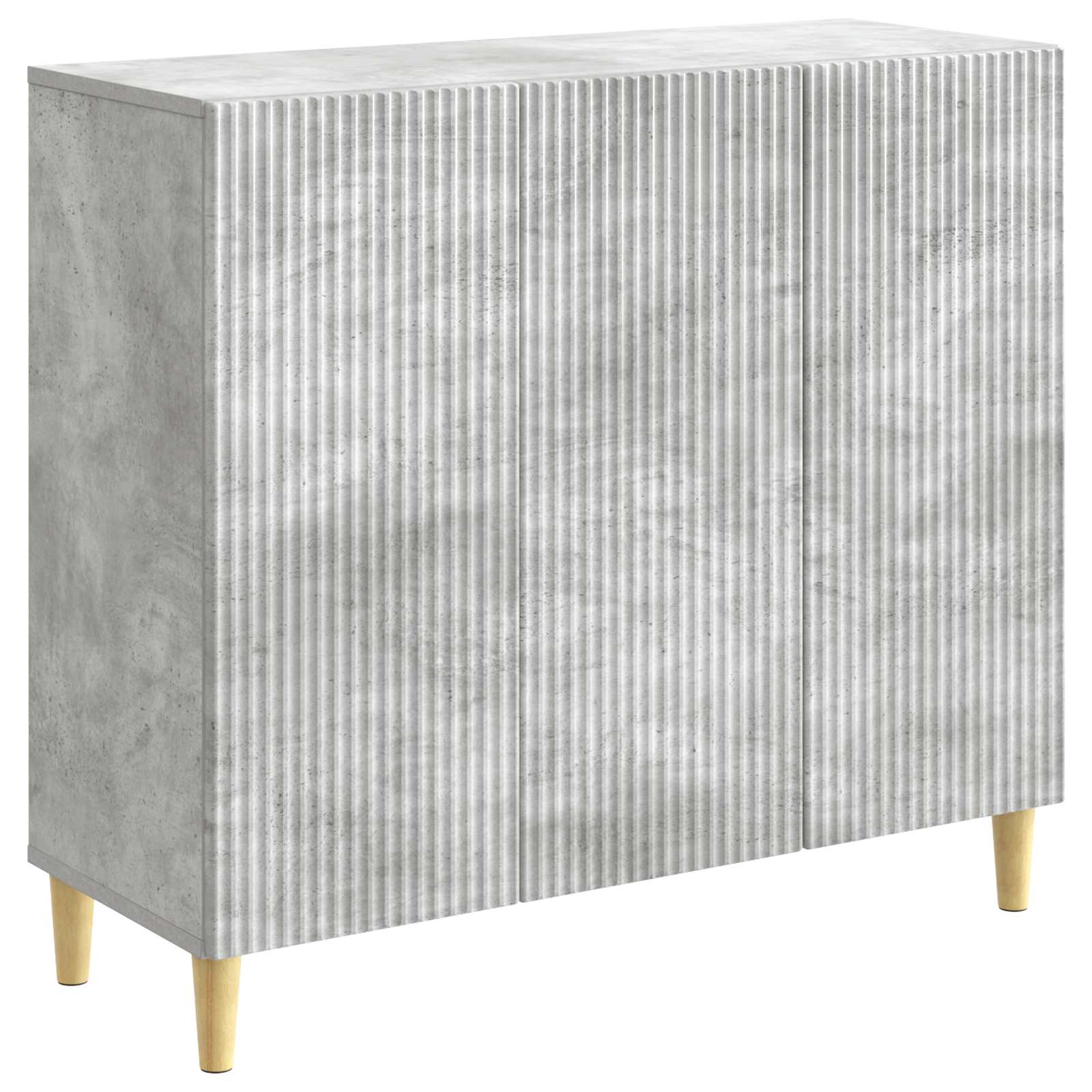 Buffet Gris béton 89 x 34,5 x 80 cm Bois d'ingénierie - XIOS
