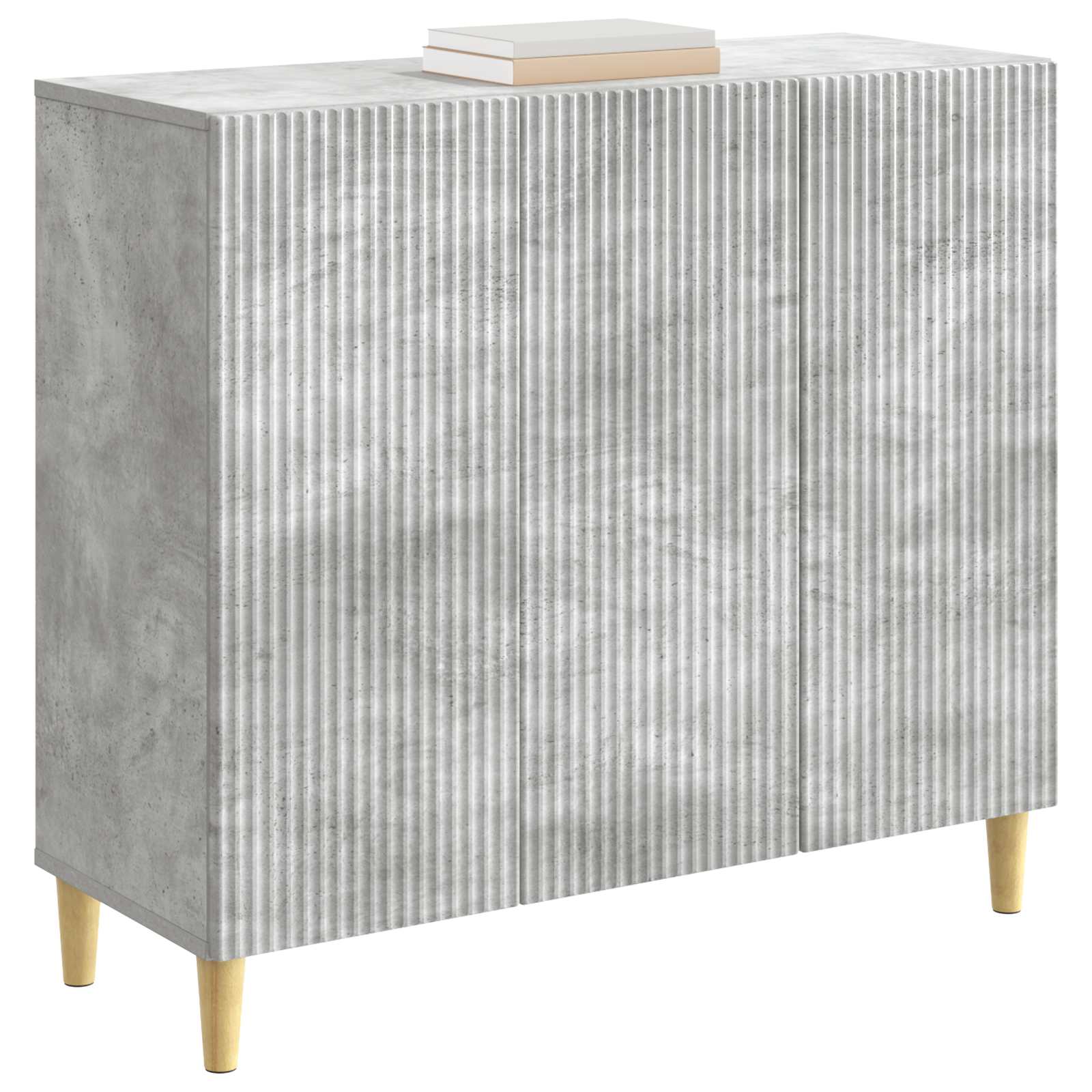 Buffet Gris béton 89 x 34,5 x 80 cm Bois d'ingénierie - XIOS