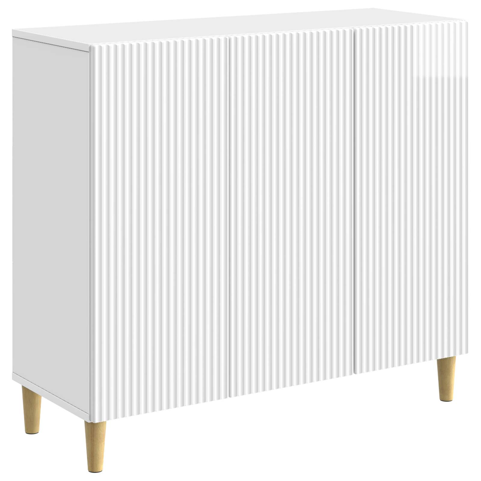 Buffet Blanc brillant 89 x 34,5 x 80 cm Bois d'ingénierie - XIOS