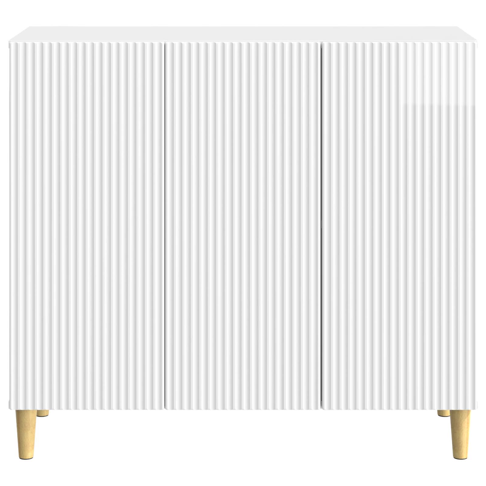 Buffet Blanc brillant 89 x 34,5 x 80 cm Bois d'ingénierie - XIOS