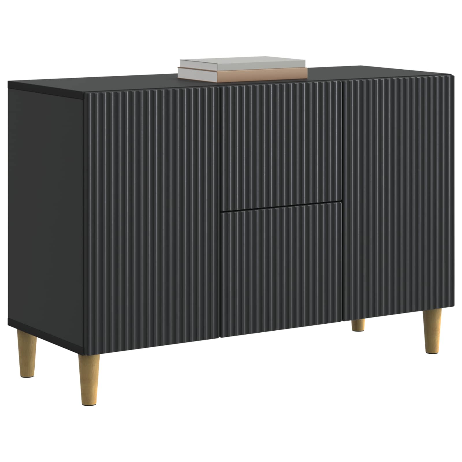 Buffet avec tiroir Noir 89 x 34,5 x 60 cm Bois d'ingénierie - XIOS