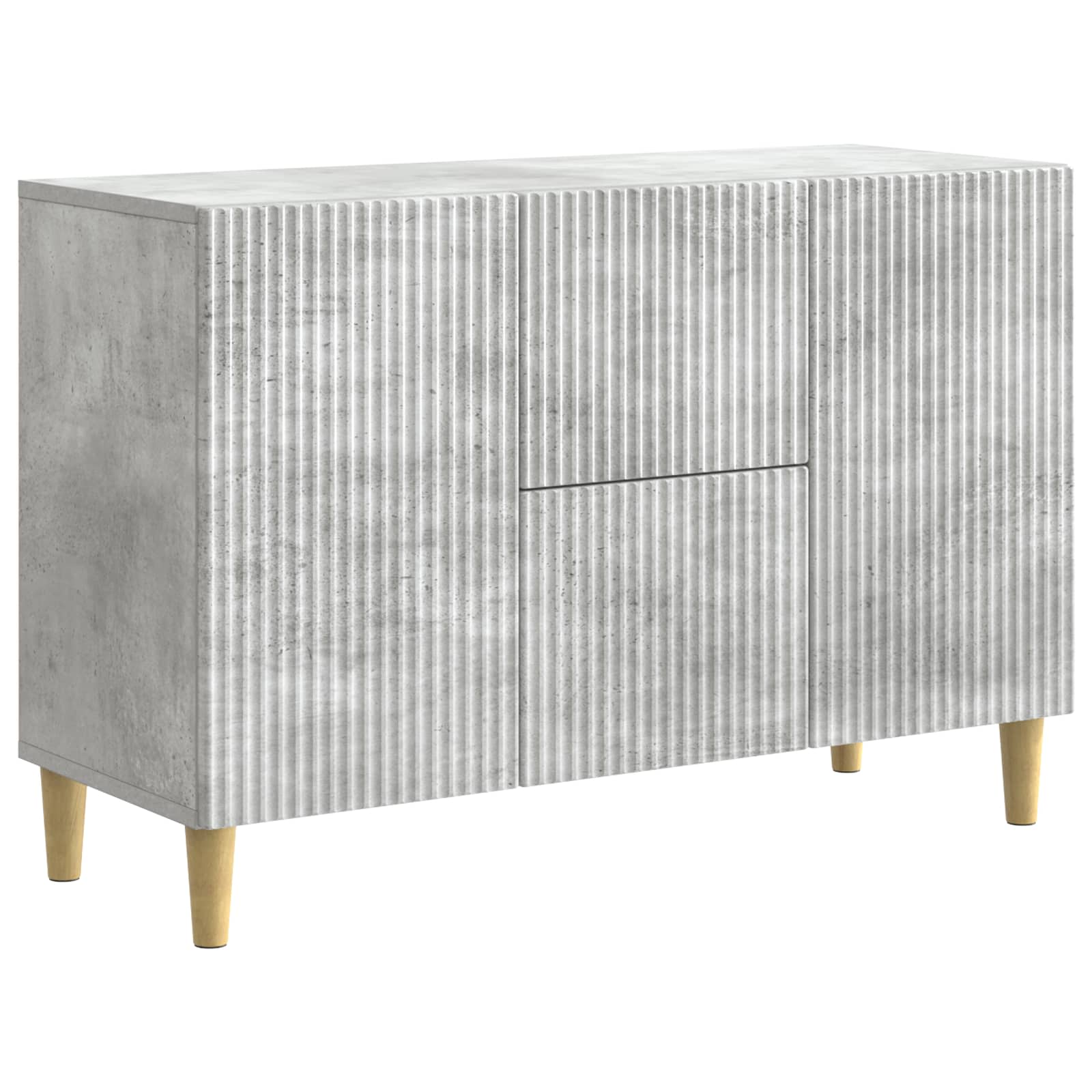 Buffet Gris béton 89 x 34,5 x 60 cm Bois d'ingénierie - XIOS