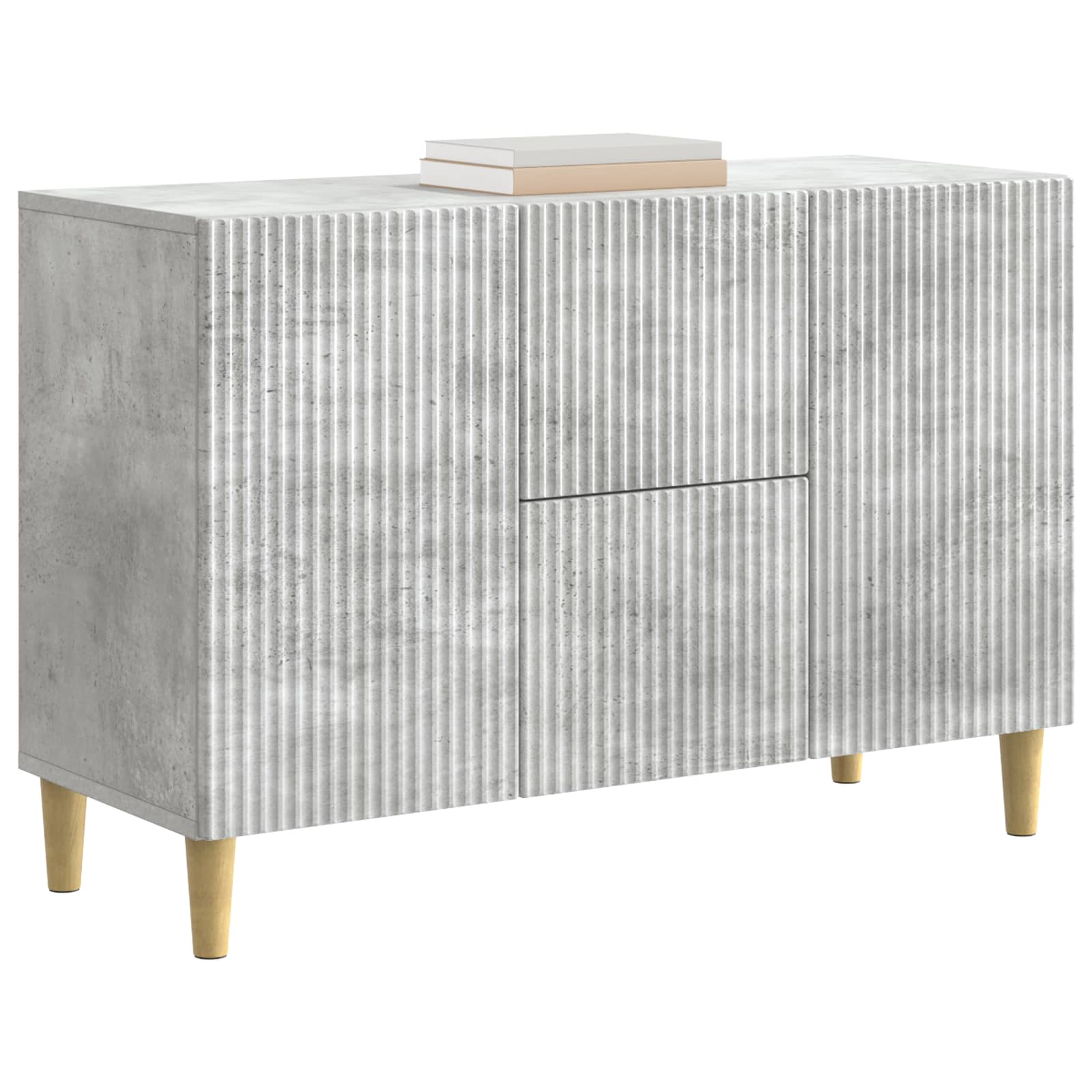 Buffet Gris béton 89 x 34,5 x 60 cm Bois d'ingénierie - XIOS
