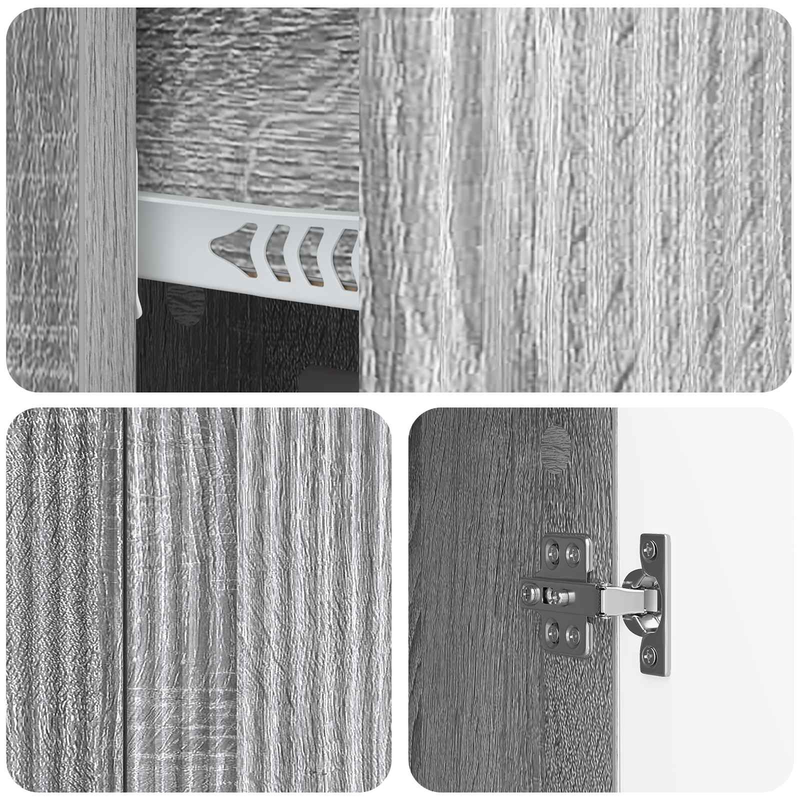 Buffet Sonoma gris 89 x 34,5 x 60 cm Bois d'ingénierie - XIOS