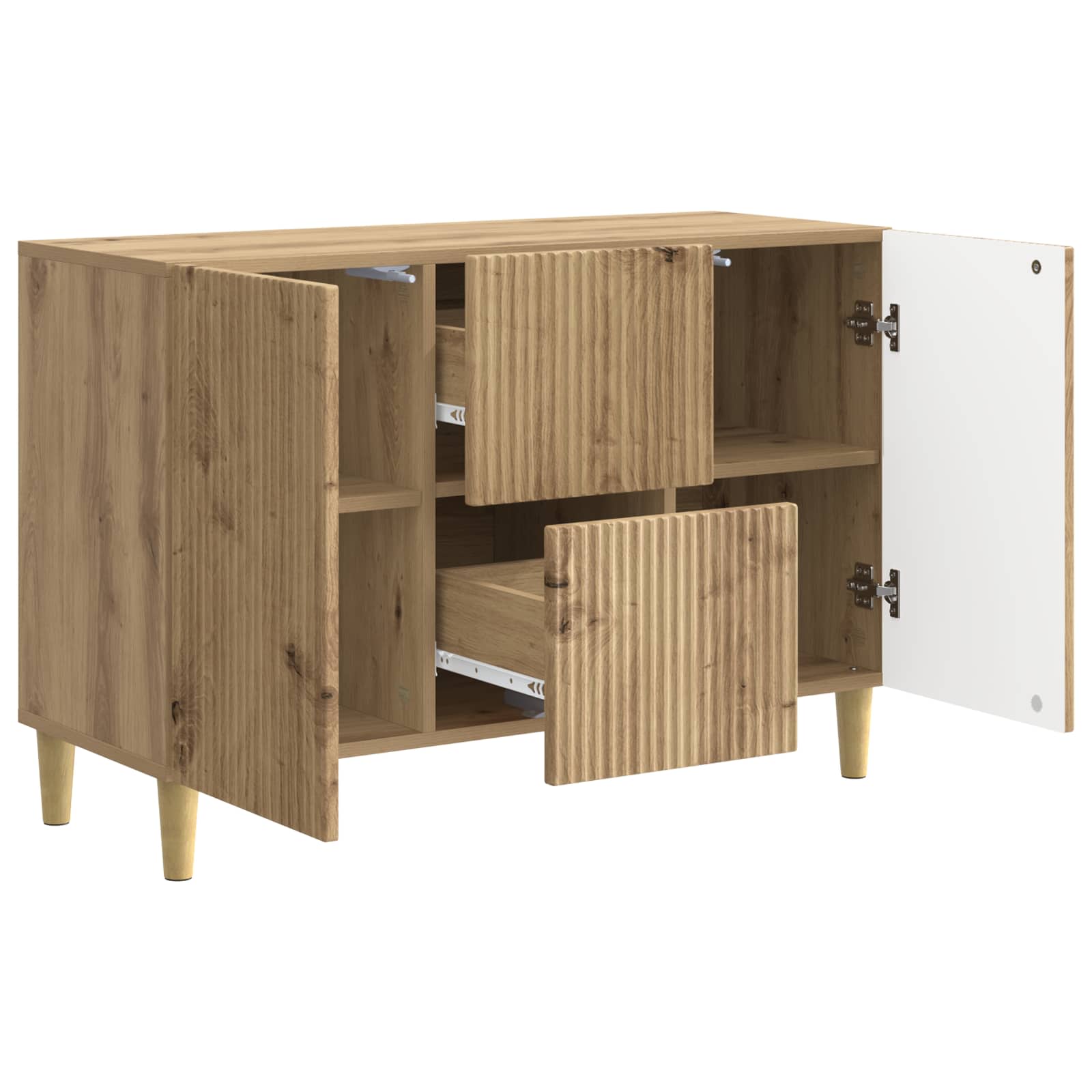Buffet Chêne artisanal 89 x 34,5 x 60 cm Bois d'ingénierie - XIOS