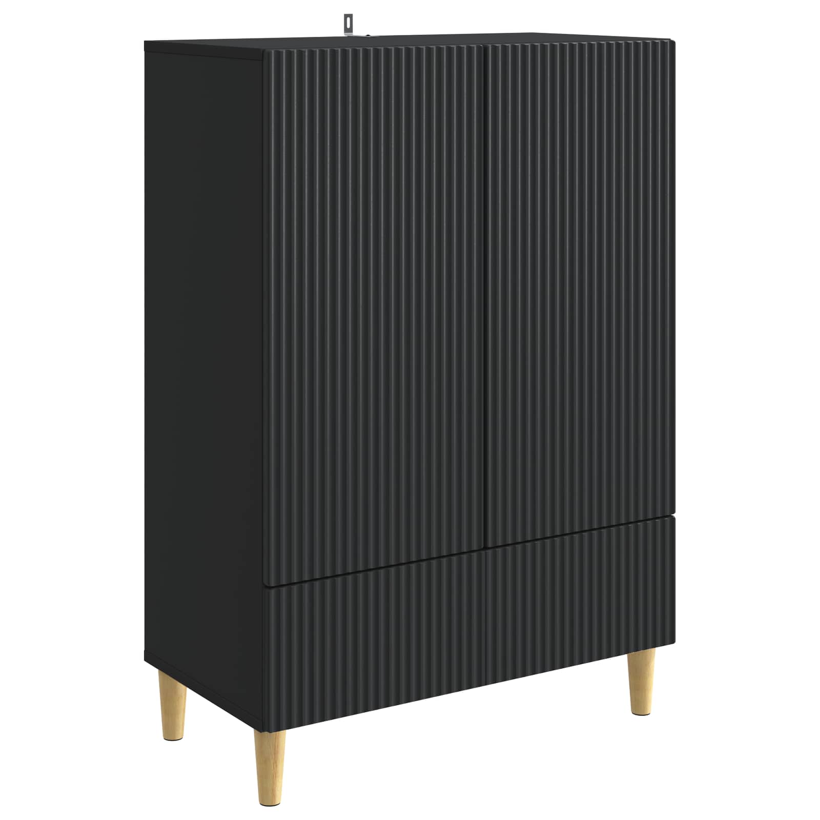 Buffet avec tiroir Noir 66 x 34,5 x 95 cm Bois d'ingénierie - XIOS