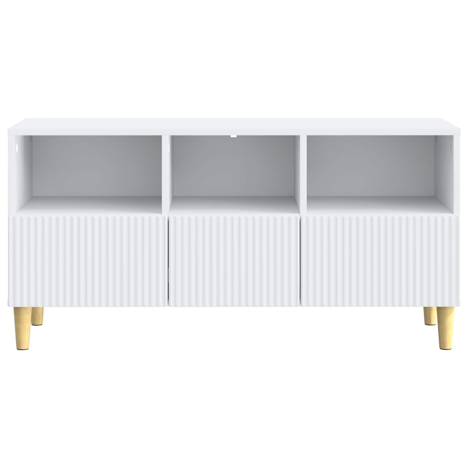 Meuble TV Blanc 102 x 34,5 x 50 cm Bois d'ingénierie - XIOS