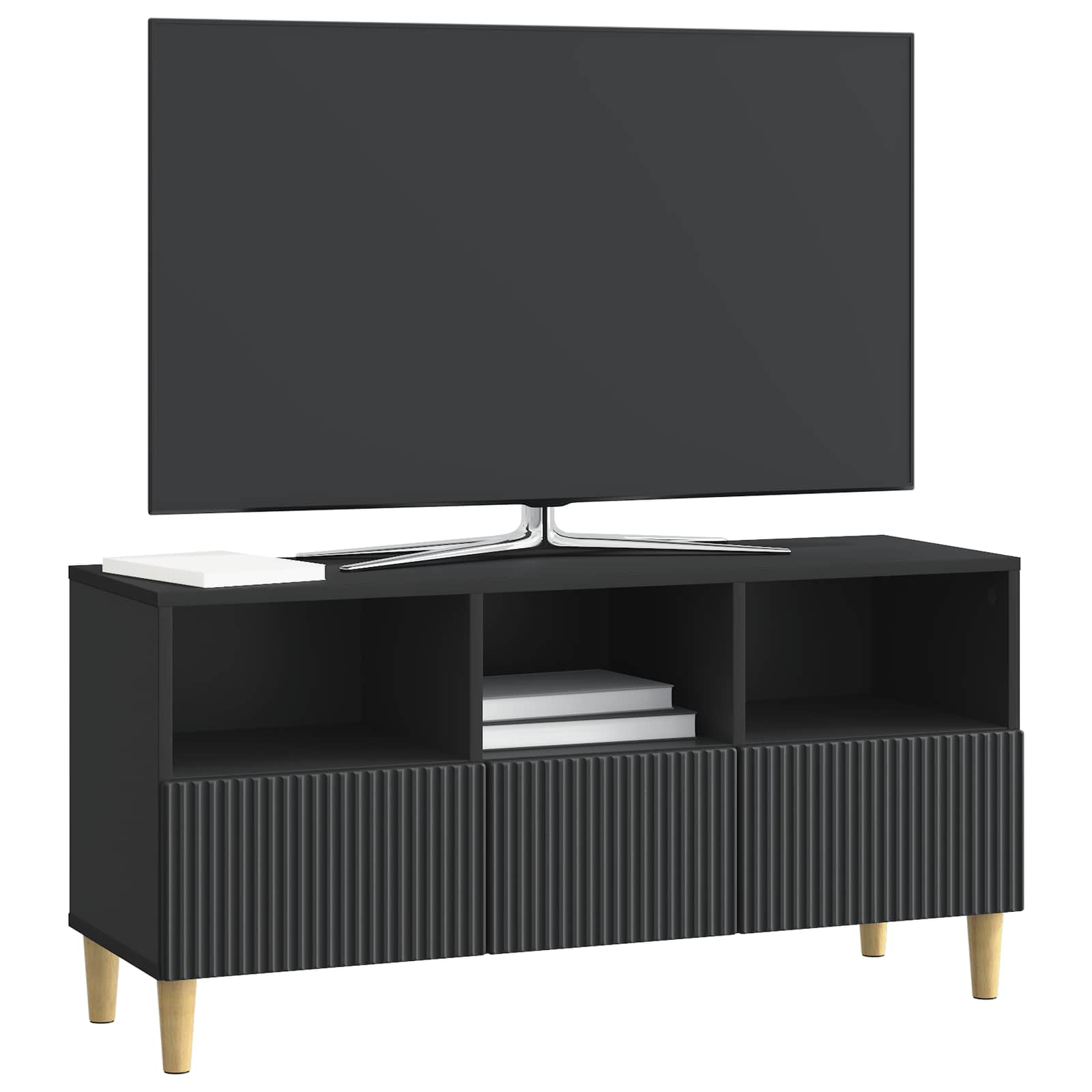 Meuble TV avec tiroir Noir 102 x 34,5 x 50 cm Bois d'ingénierie - XIOS