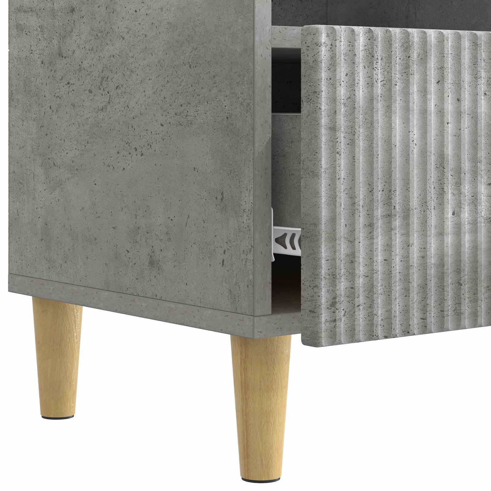 Meuble TV Gris béton 102 x 34,5 x 50 cm Bois d'ingénierie - XIOS