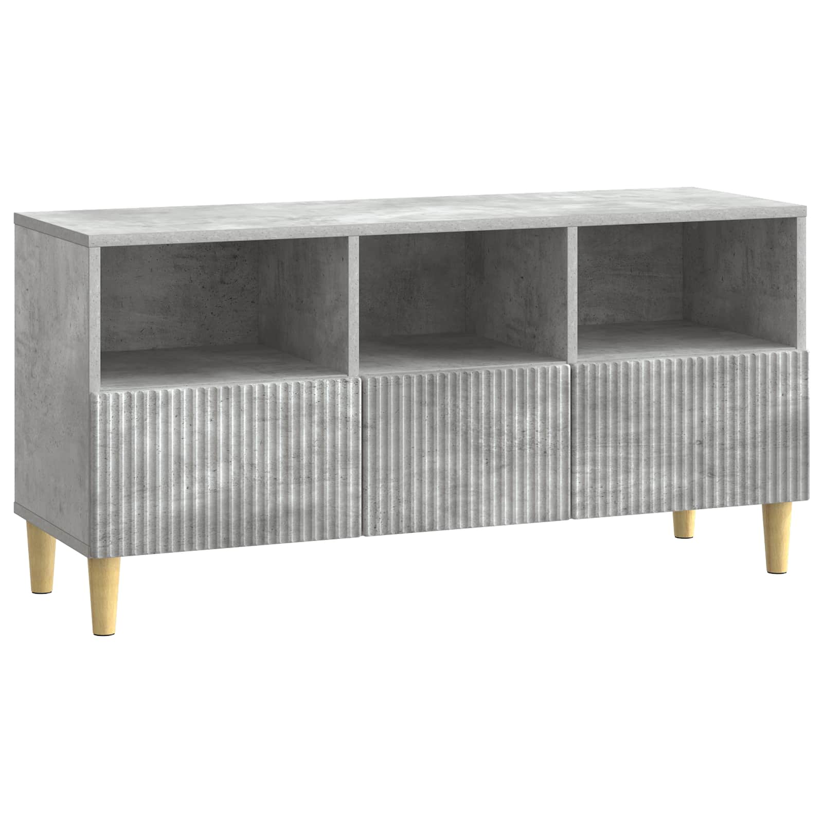 Meuble TV Gris béton 102 x 34,5 x 50 cm Bois d'ingénierie - XIOS