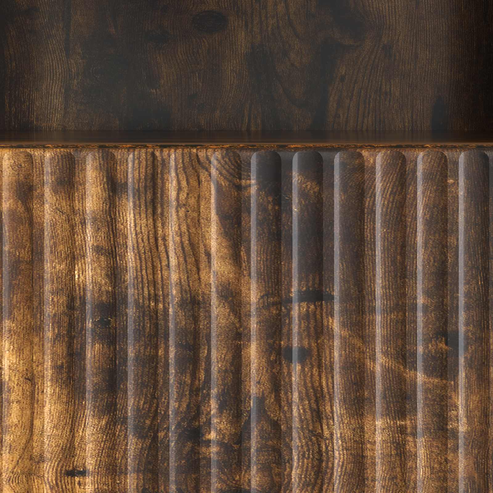 Meuble TV Chêne fumé 102 x 34,5 x 50 cm Bois d'ingénierie - XIOS