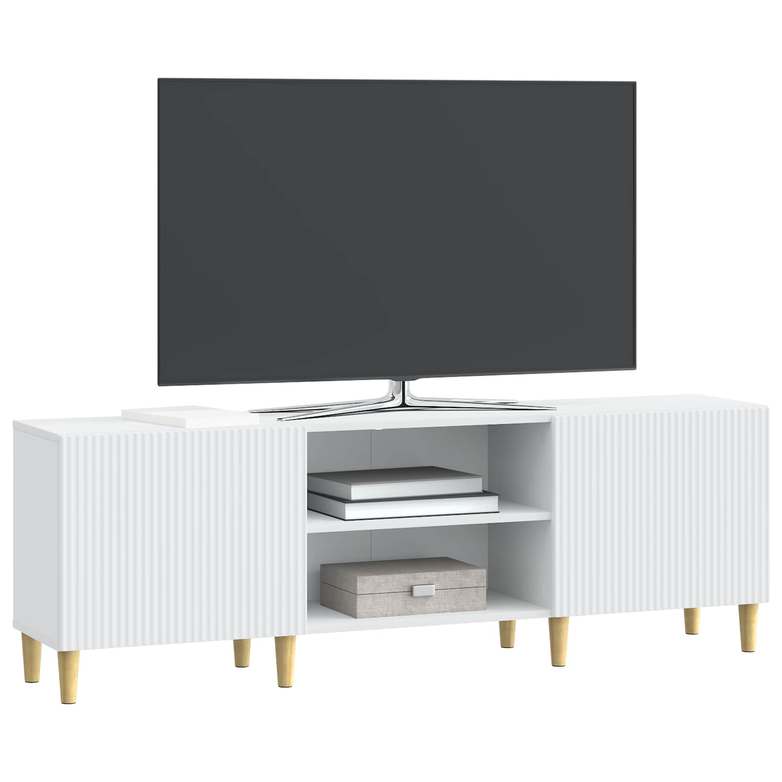 Meuble TV Blanc 150 x 31 x 50 cm Bois d'ingénierie - XIOS