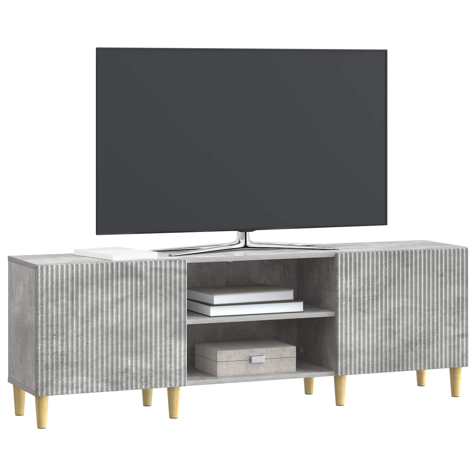 Meuble TV Gris béton 150 x 31 x 50 cm Bois d'ingénierie - XIOS