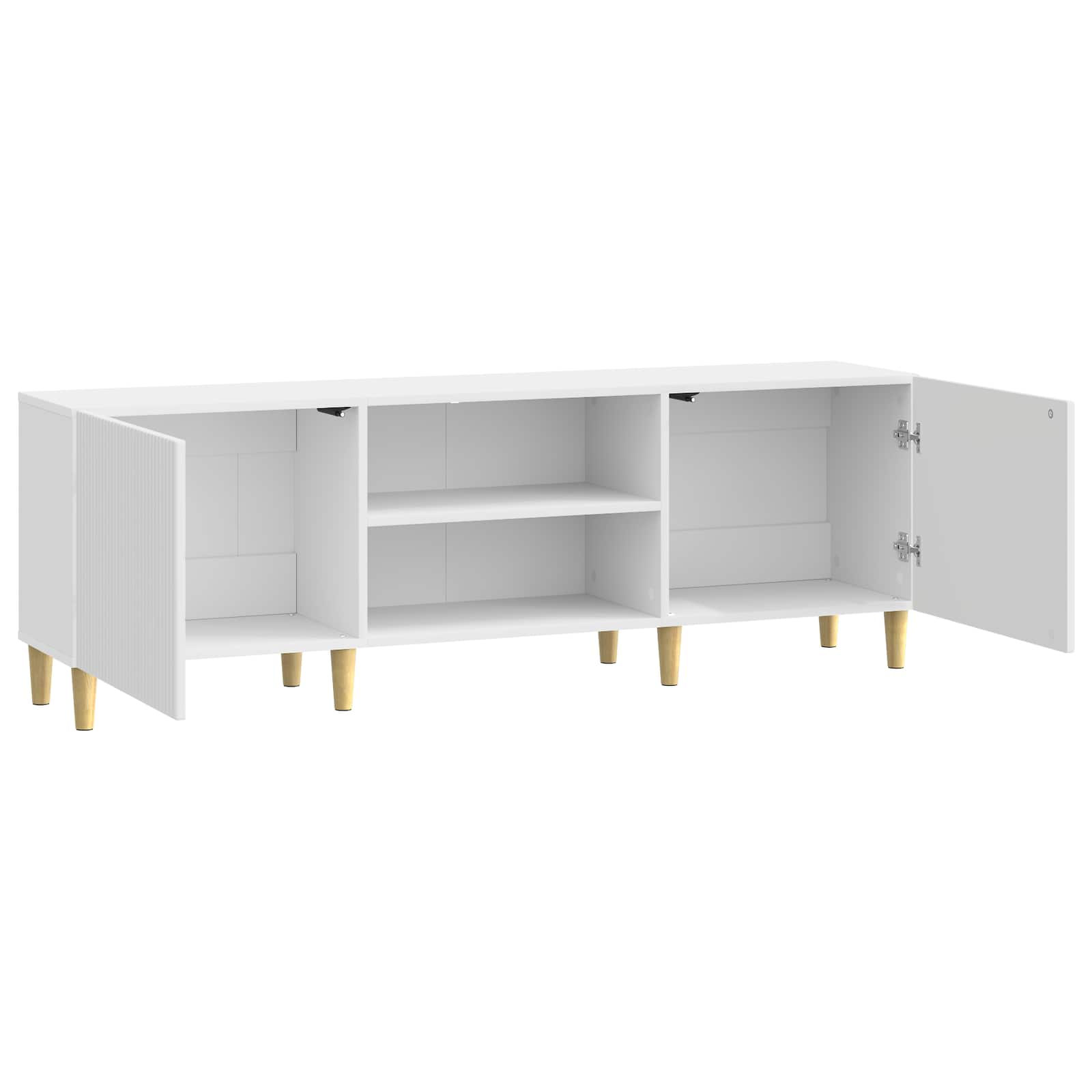 Meuble TV Blanc brillant 150 x 31 x 50 cm Bois d'ingénierie - XIOS