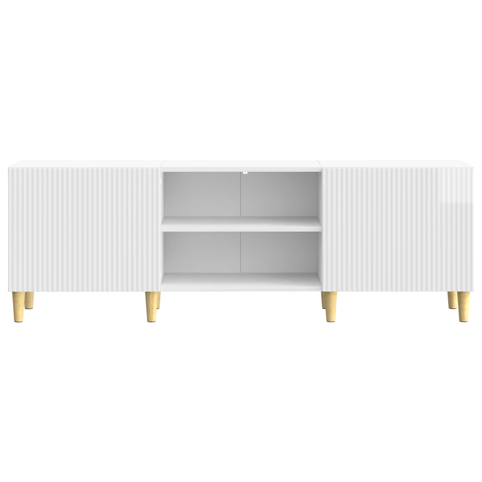 Meuble TV Blanc brillant 150 x 31 x 50 cm Bois d'ingénierie - XIOS