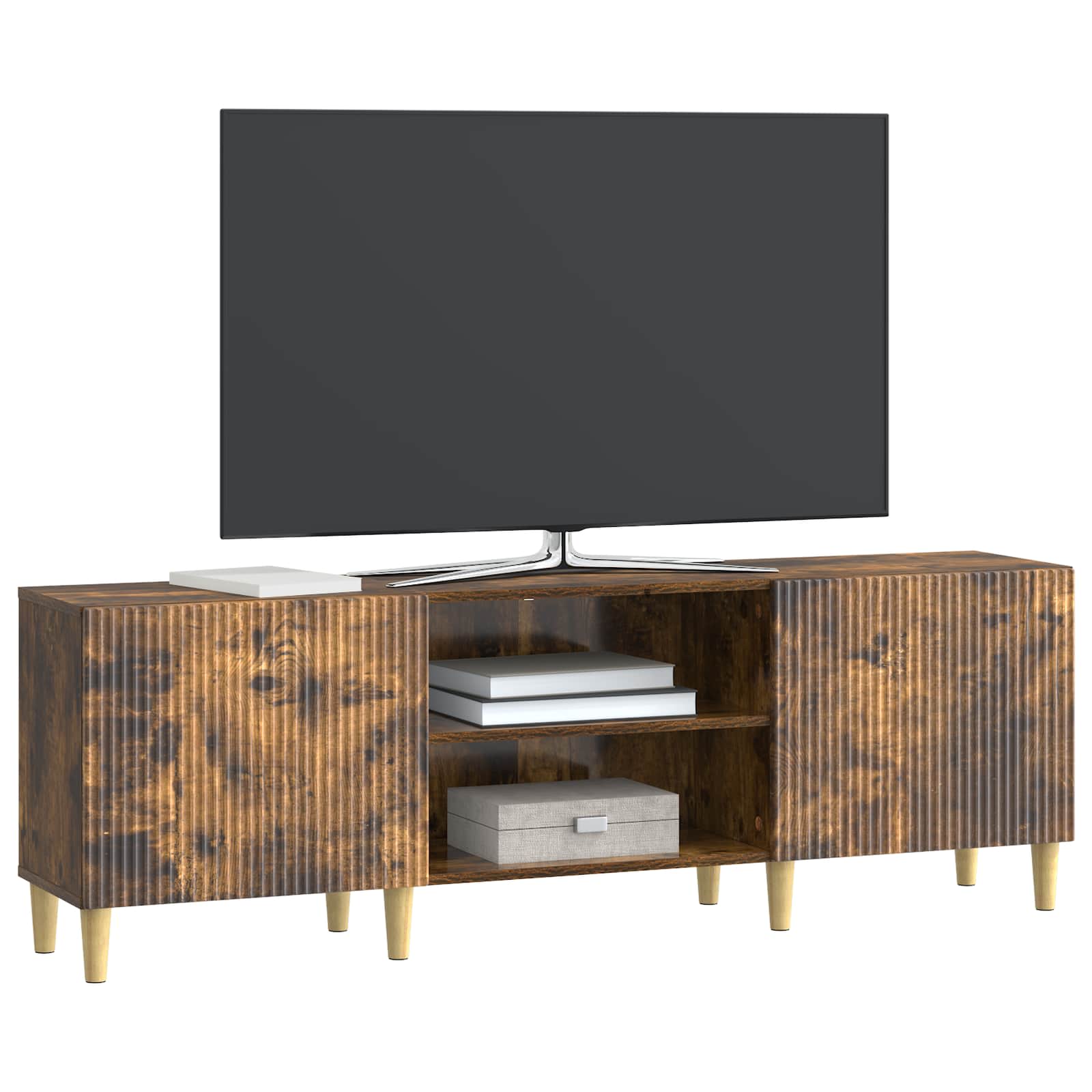 Meuble TV Chêne fumé 150 x 31 x 50 cm Bois d'ingénierie - XIOS