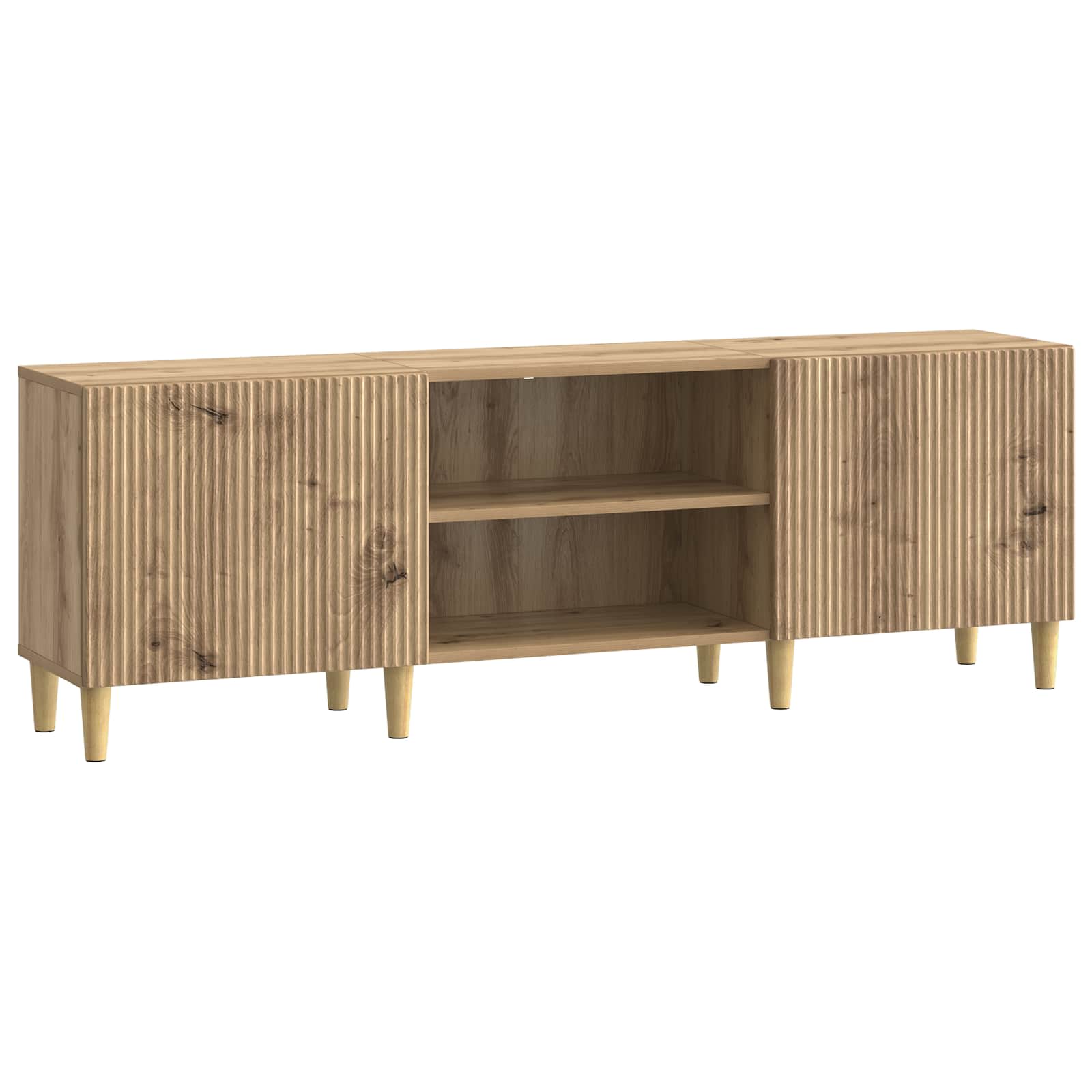 Meuble TV Chêne artisanal 150 x 31 x 50 cm Bois d'ingénierie - XIOS