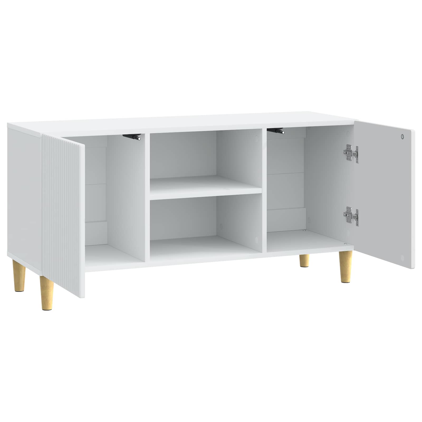 Meuble TV Blanc 102 x 34,5 x 50 cm Bois d'ingénierie - XIOS