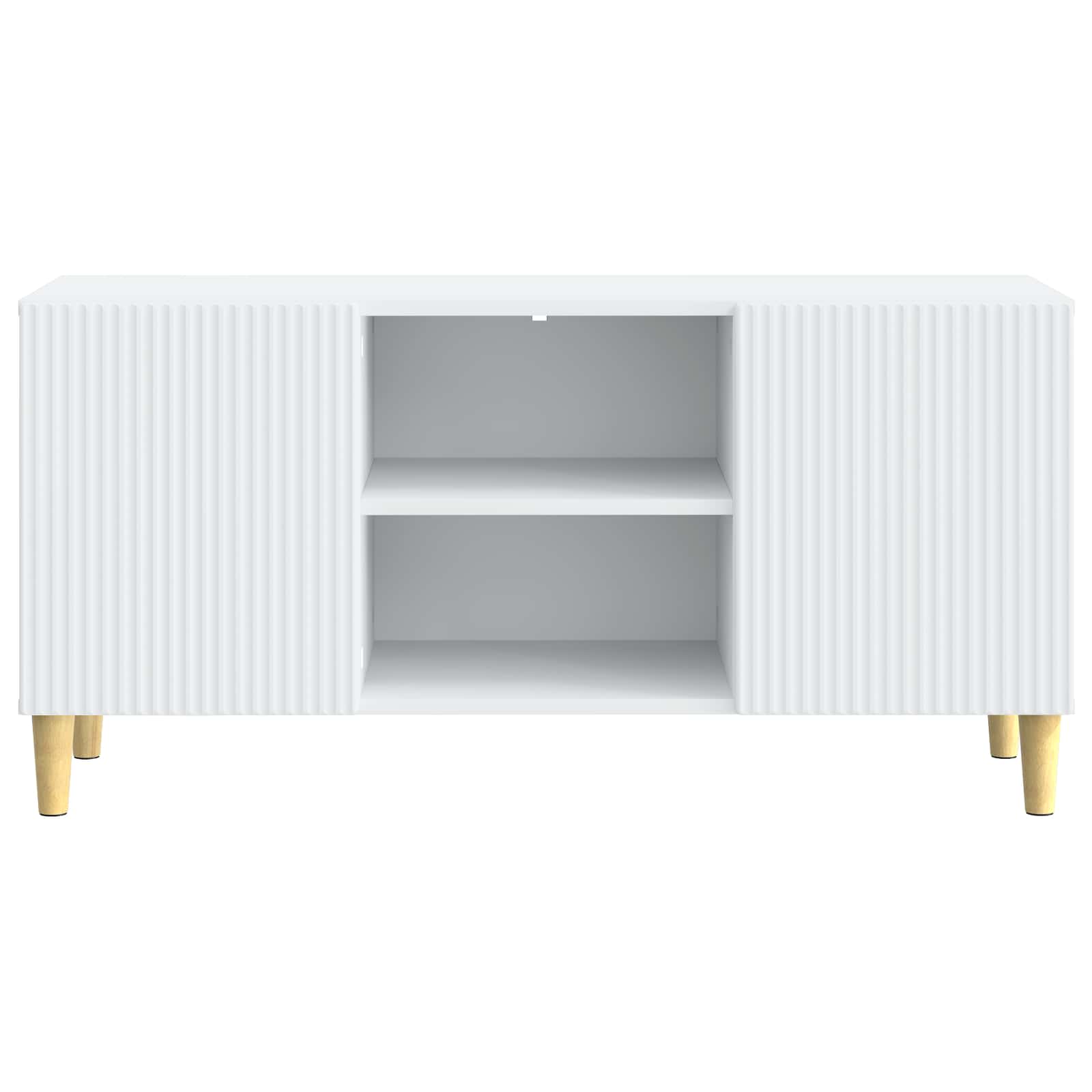 Meuble TV Blanc 102 x 34,5 x 50 cm Bois d'ingénierie - XIOS