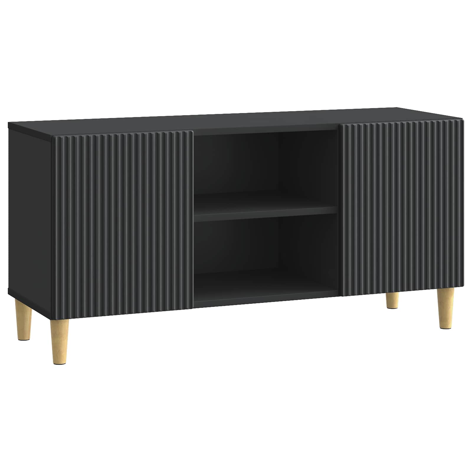 Meuble TV Noir 102 x 34,5 x 50 cm Bois d'ingénierie - XIOS