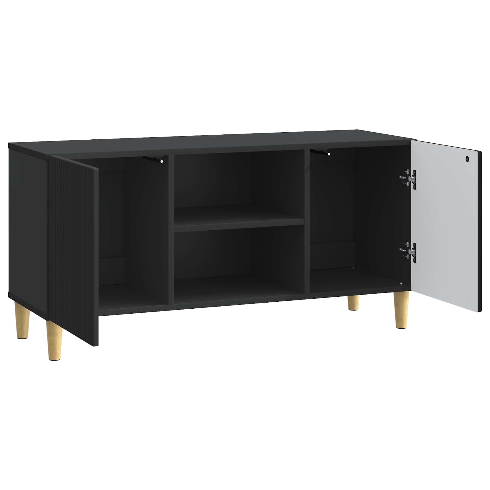 Meuble TV Noir 102 x 34,5 x 50 cm Bois d'ingénierie - XIOS
