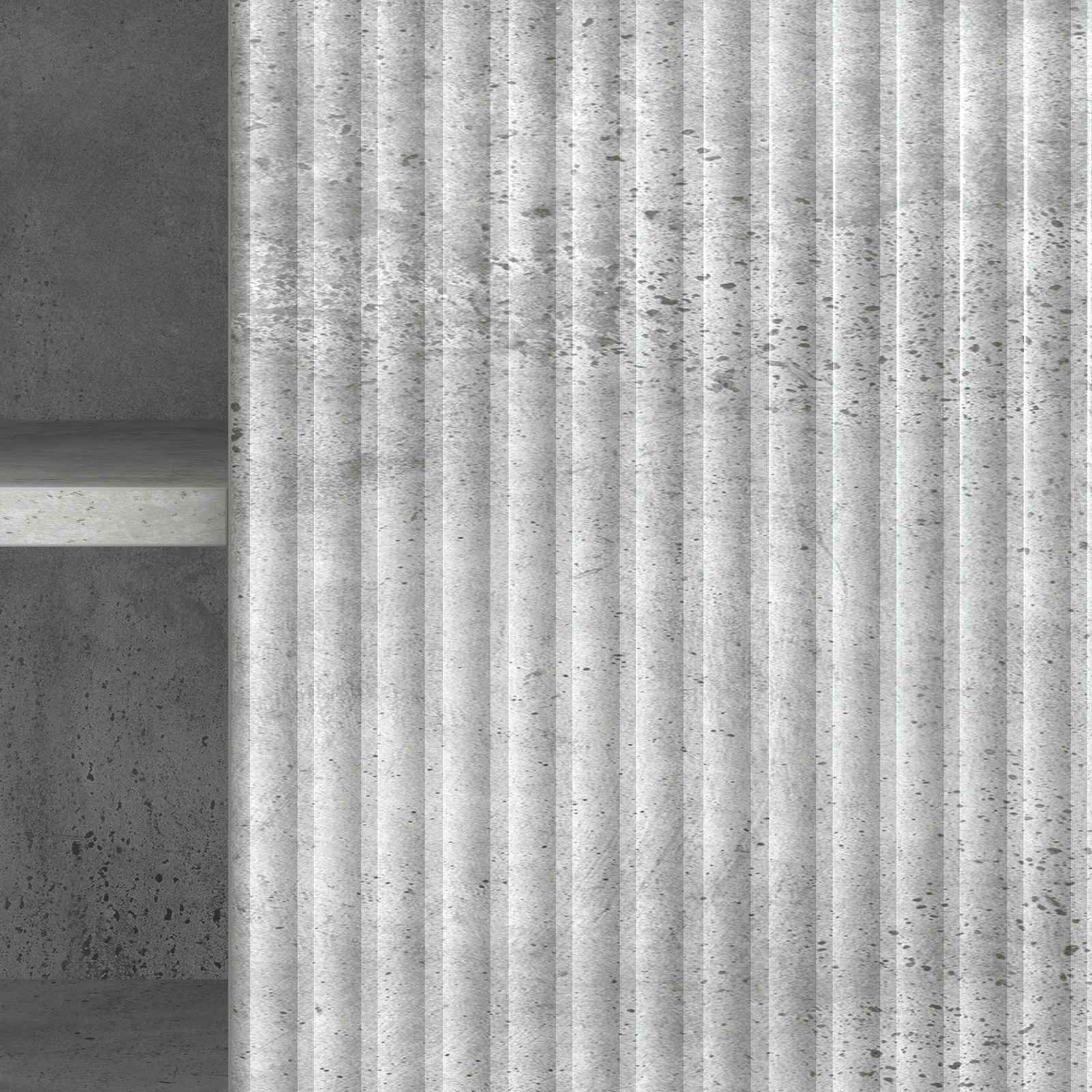 Meuble TV Gris béton 102 x 34,5 x 50 cm Bois d'ingénierie - XIOS