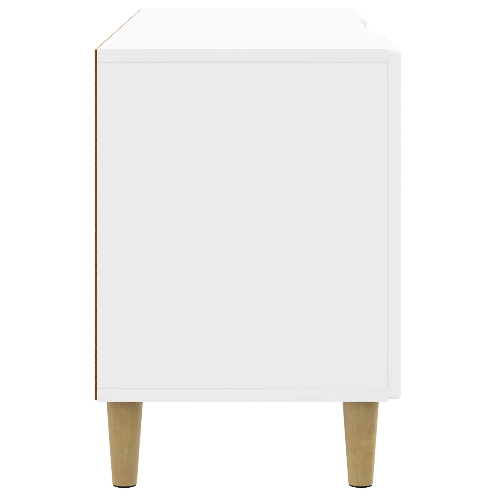 Meuble TV Blanc brillant 102 x 34,5 x 50 cm Bois d'ingénierie - XIOS