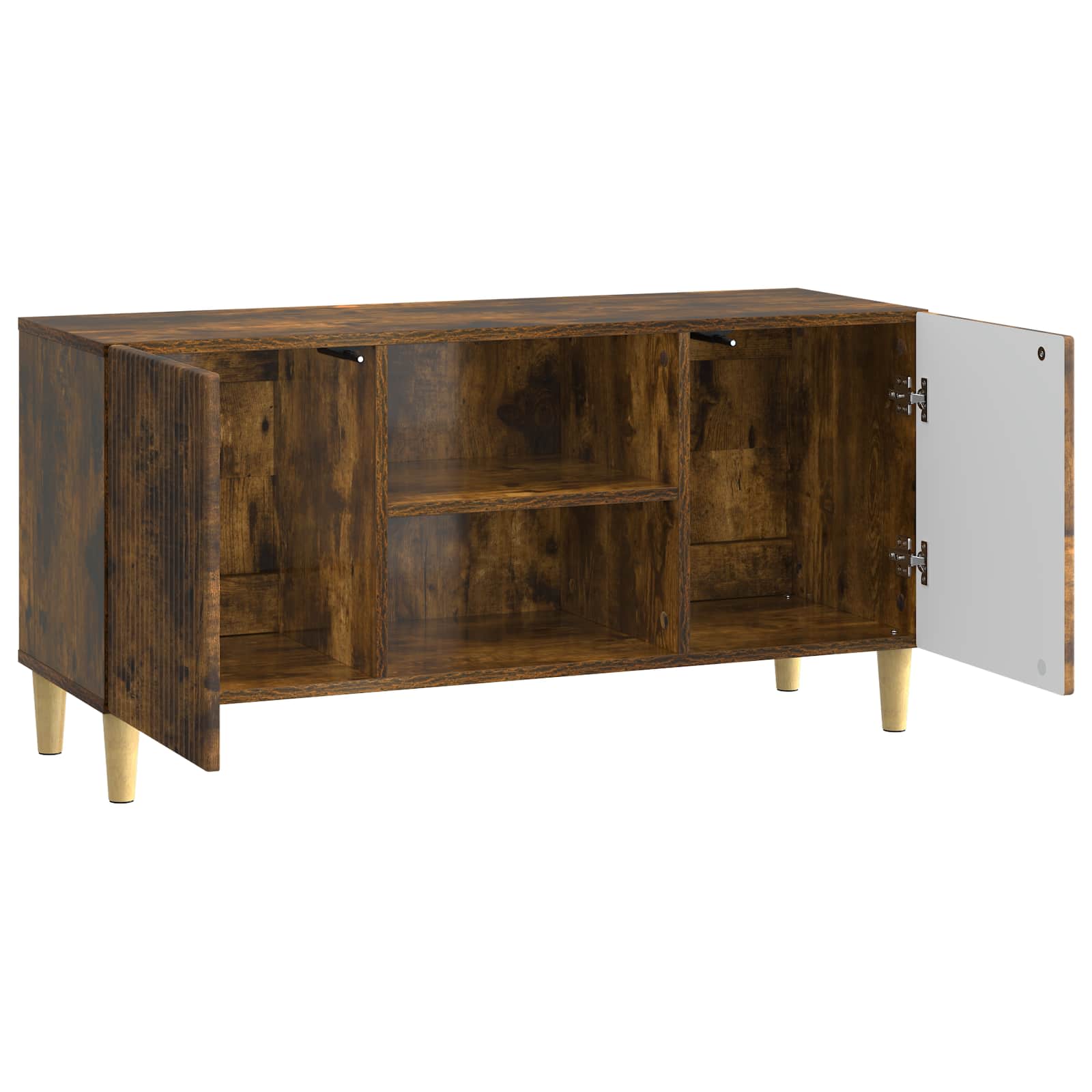 Meuble TV Chêne fumé 102 x 34,5 x 50 cm Bois d'ingénierie - XIOS