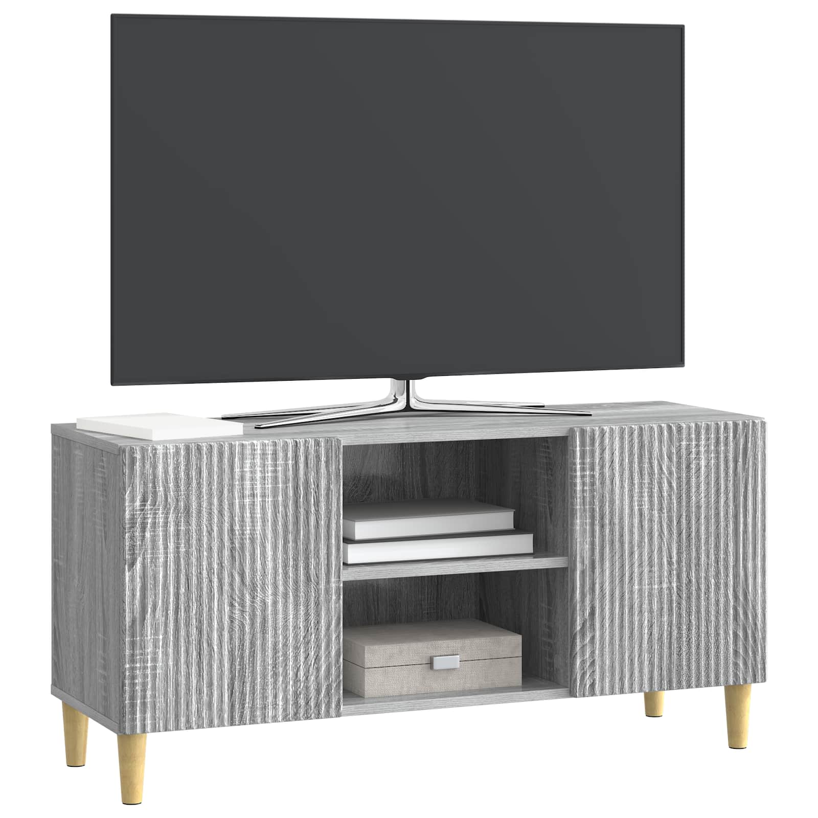 Meuble TV Sonoma gris 102 x 34,5 x 50 cm Bois d'ingénierie - XIOS