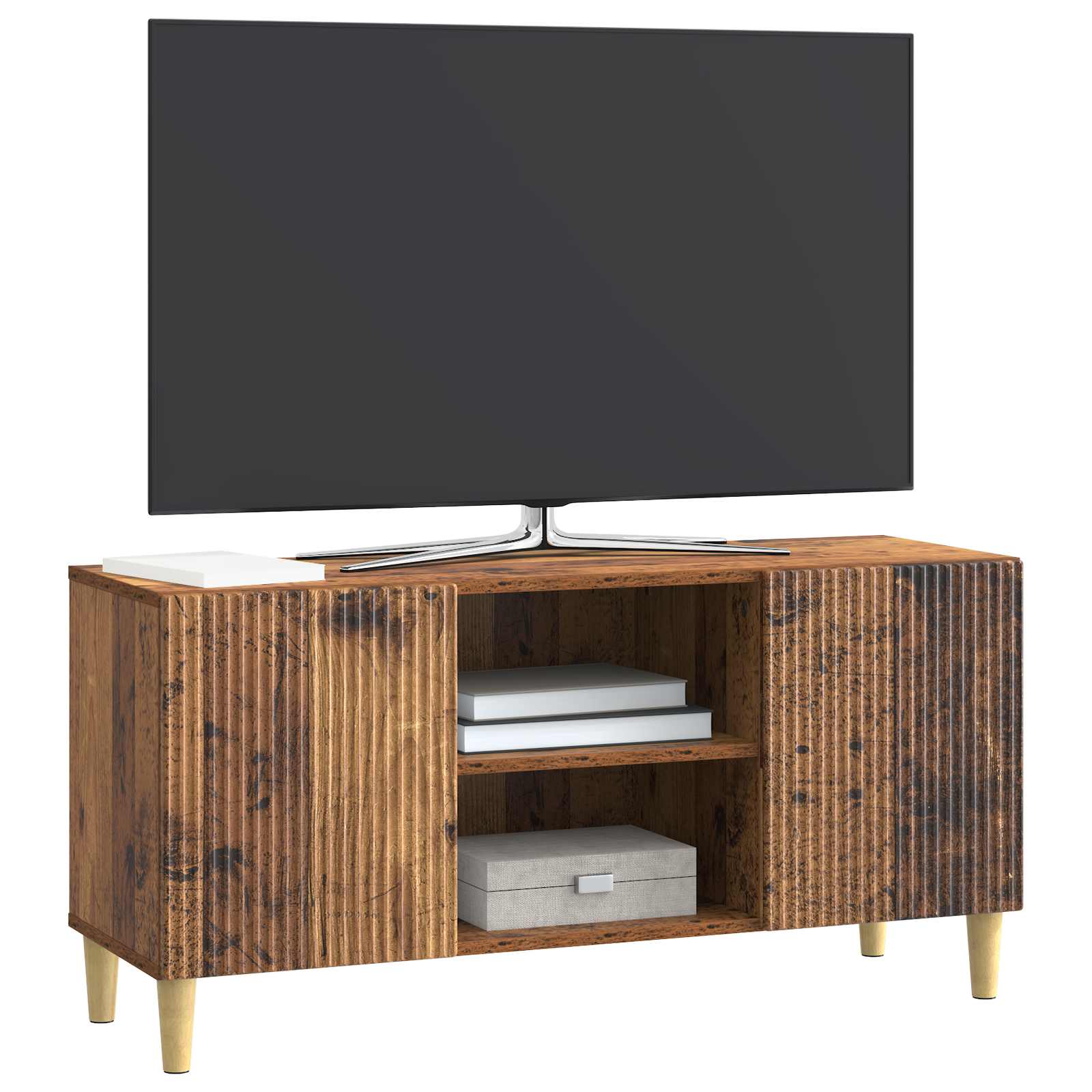 Meuble TV Bois ancien 102 x 34,5 x 50 cm Bois d'ingénierie - XIOS