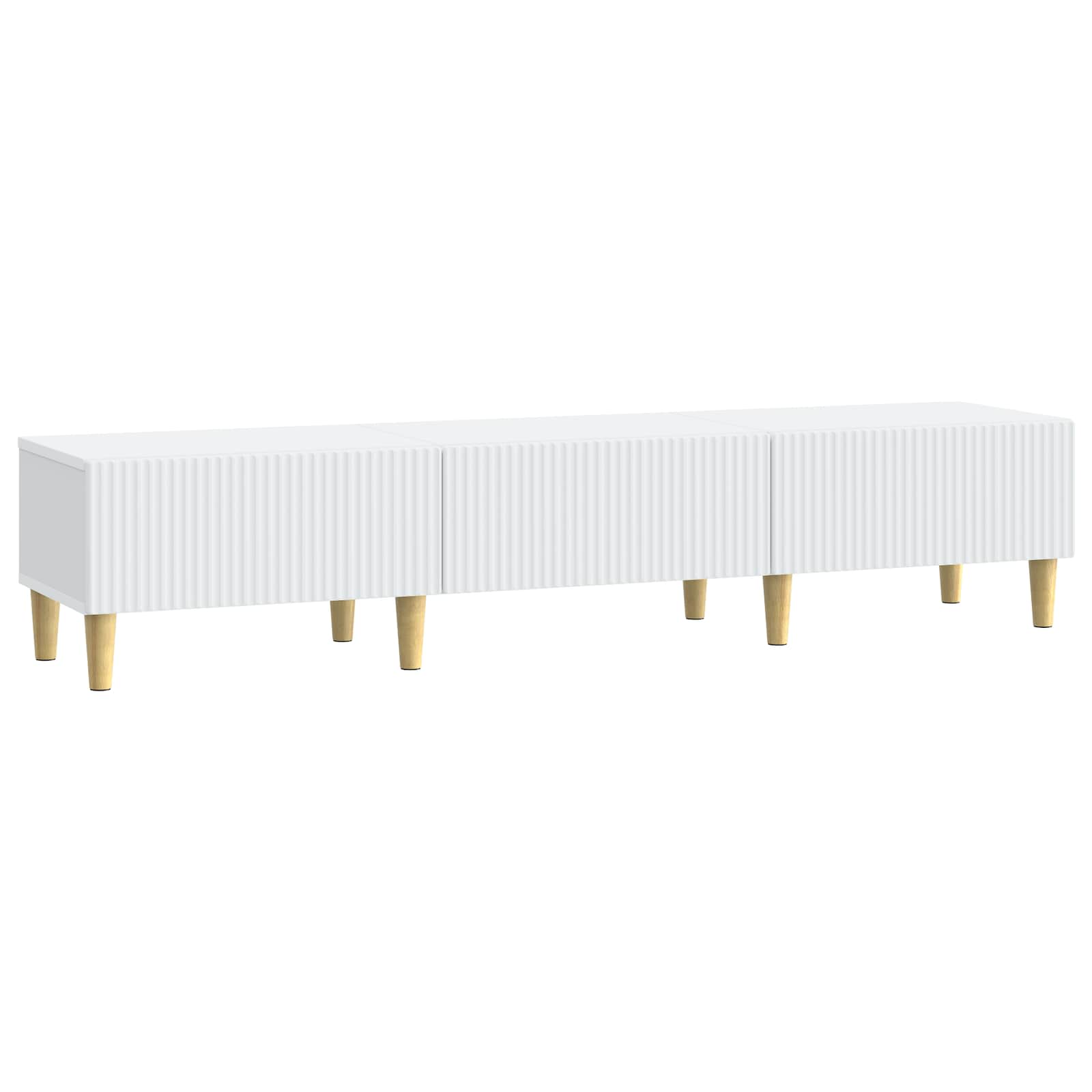 Meuble TV Blanc 147 x 34,5 x 30 cm Bois d'ingénierie - XIOS