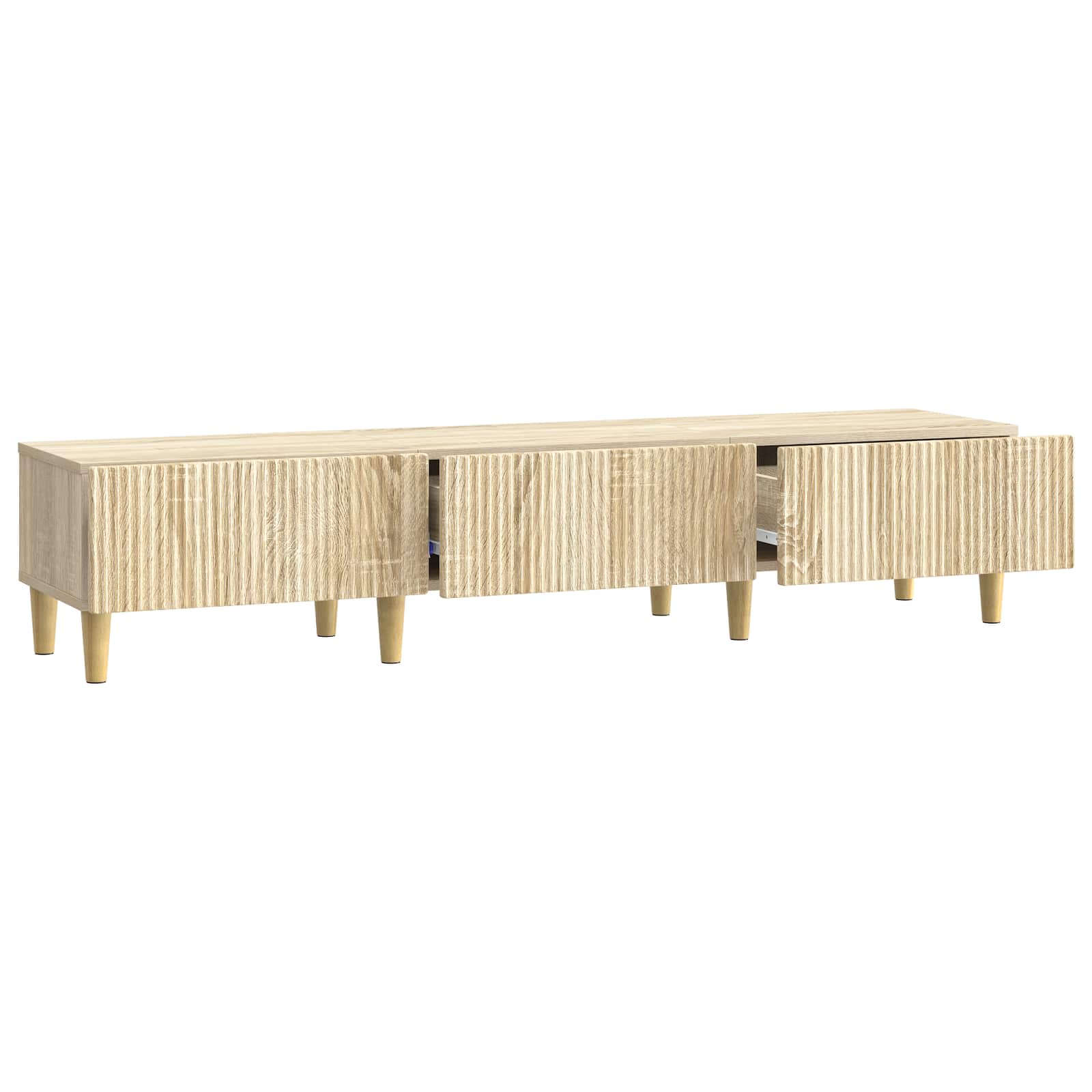 Meuble TV Chêne Sonoma 147 x 34,5 x 30 cm Bois d'ingénierie - XIOS