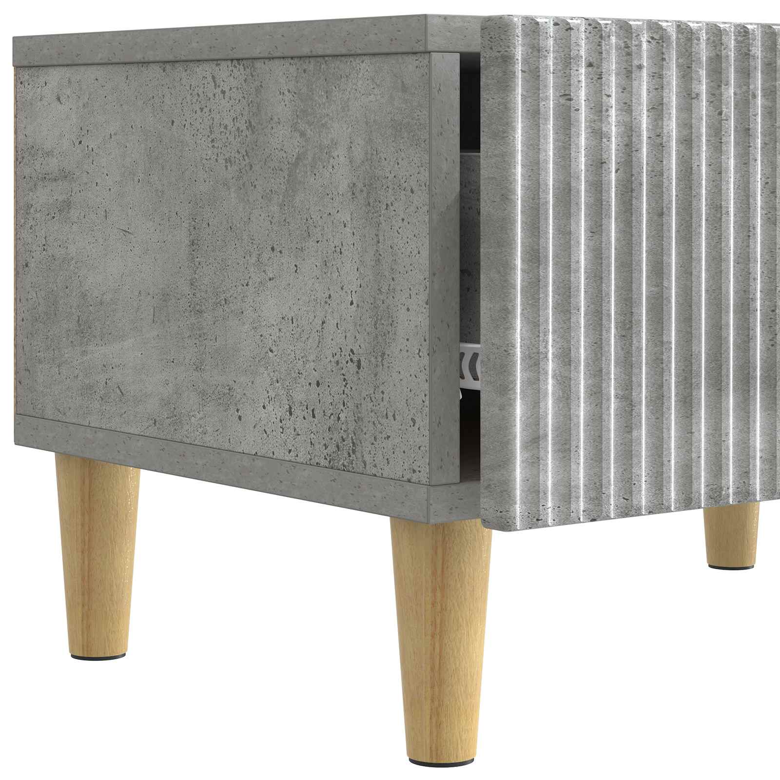 Meuble TV Gris béton 147 x 34,5 x 30 cm Bois d'ingénierie - XIOS