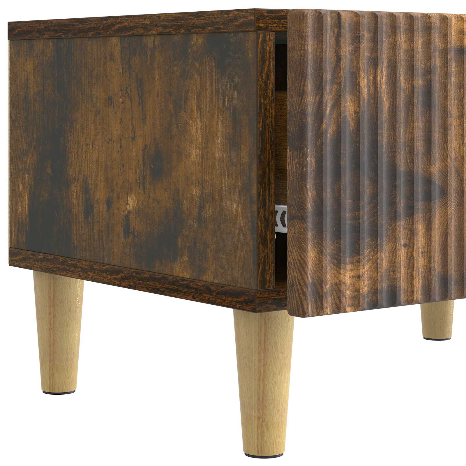 Meuble TV Chêne fumé 147 x 34,5 x 30 cm Bois d'ingénierie - XIOS