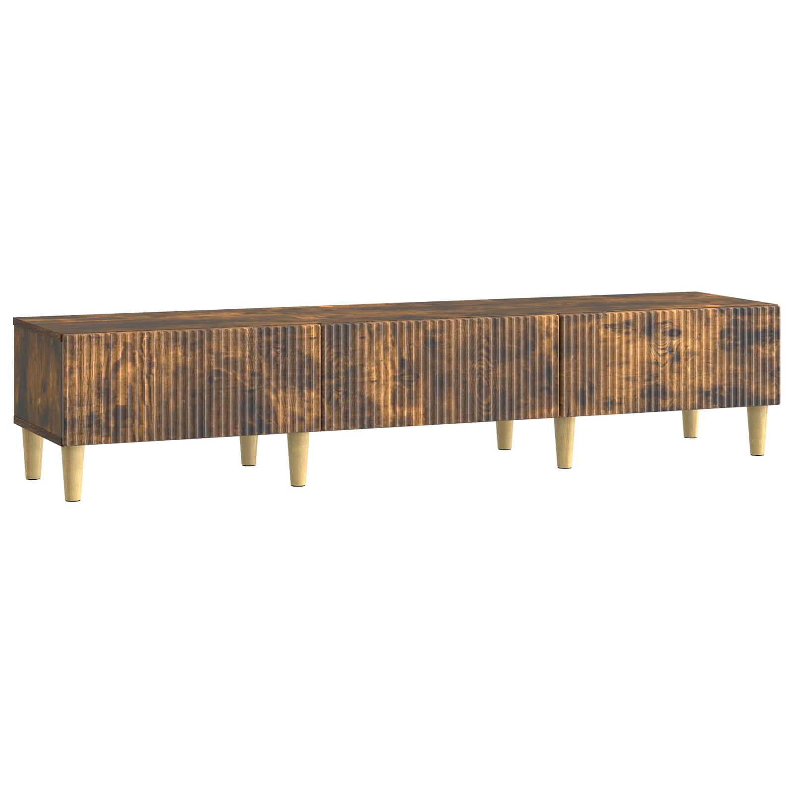 Meuble TV Chêne fumé 147 x 34,5 x 30 cm Bois d'ingénierie - XIOS