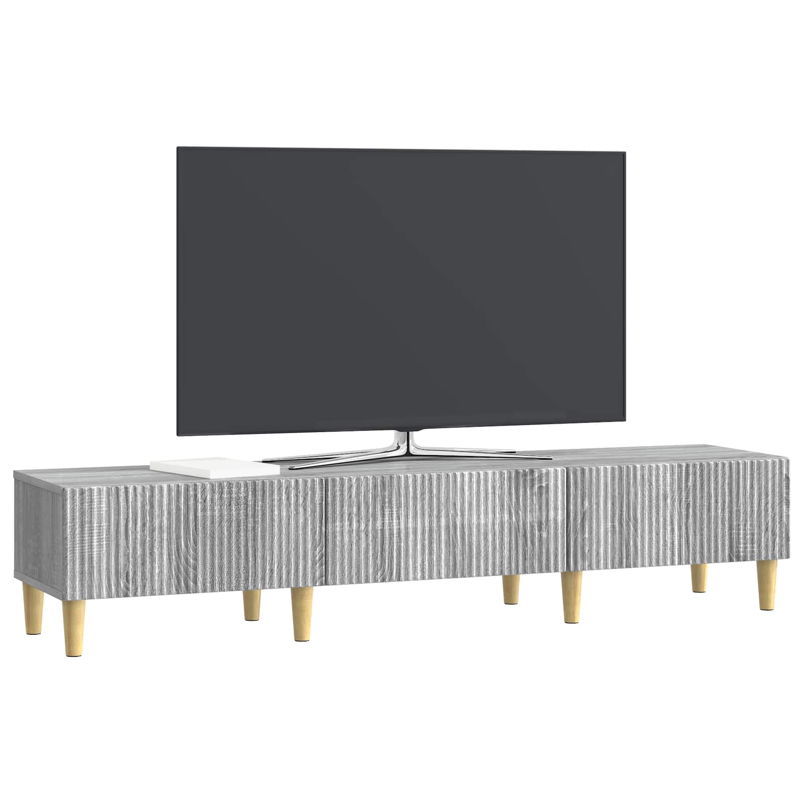 Meuble TV Sonoma gris 147 x 34,5 x 30 cm Bois d'ingénierie - XIOS