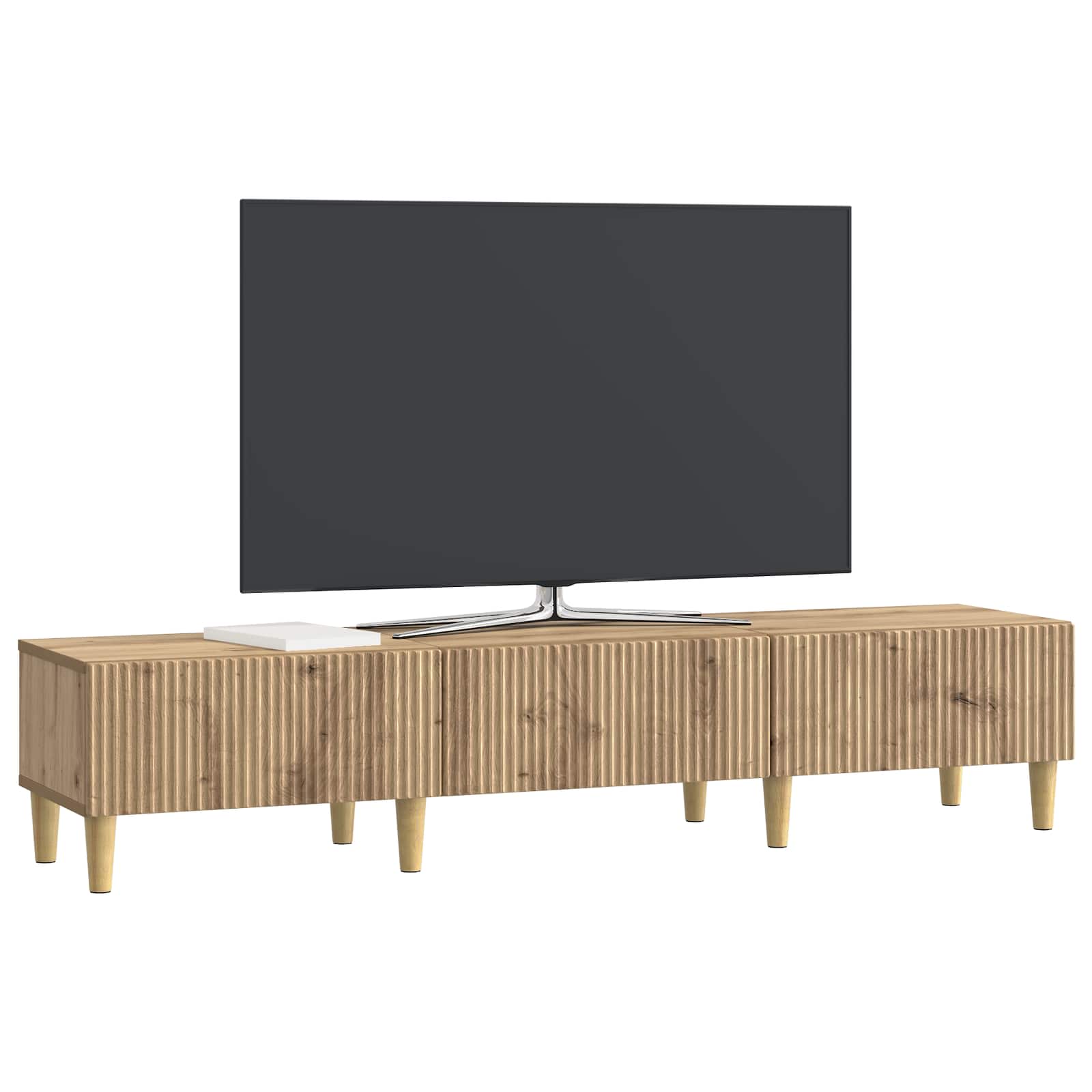 Meuble TV Chêne artisanal 147 x 34,5 x 30 cm Bois d'ingénierie - XIOS