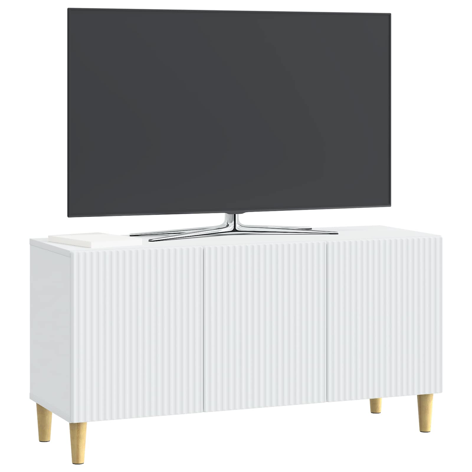 Meuble TV Blanc 99 x 34,5 x 50 cm Bois d'ingénierie - XIOS