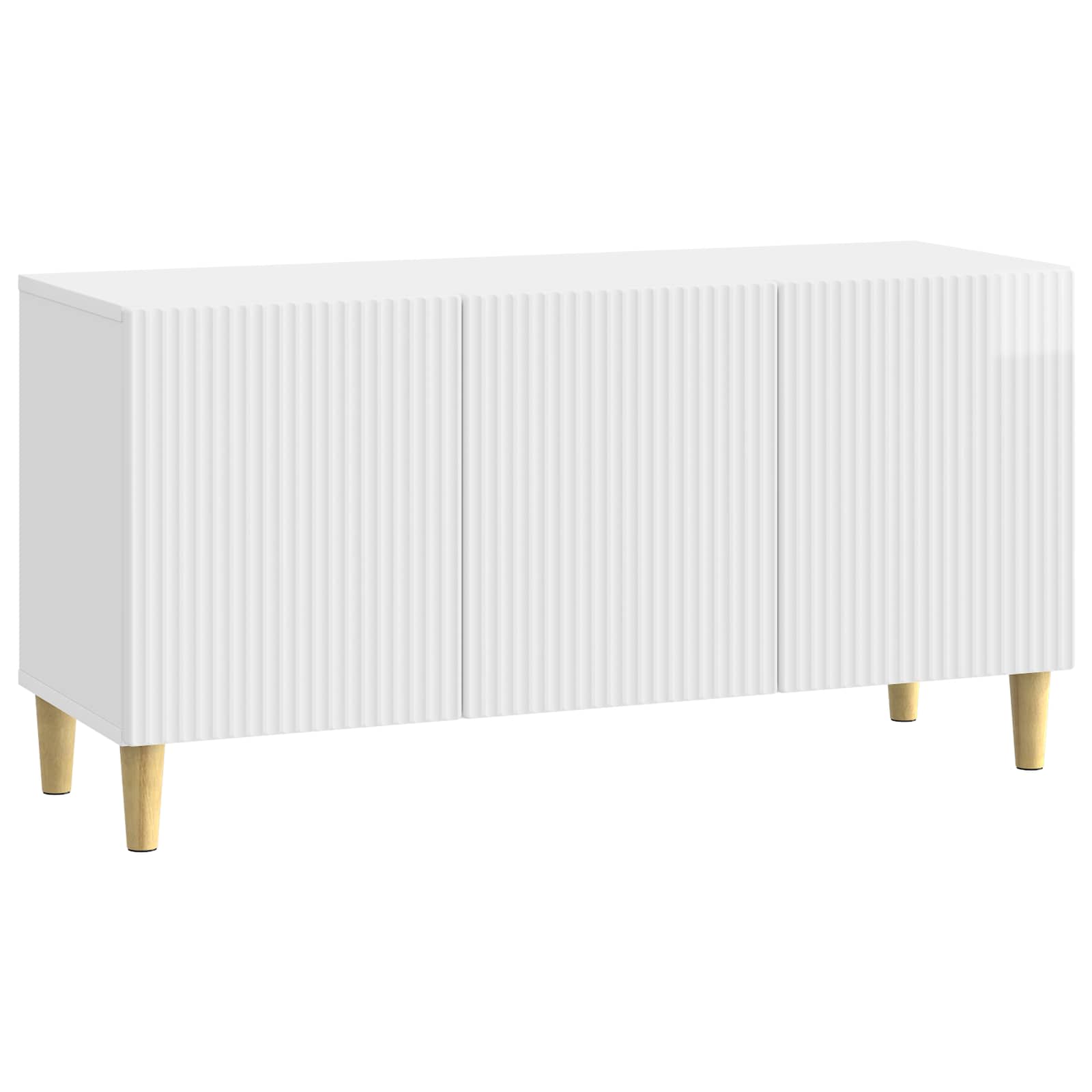 Meuble TV Blanc brillant 99 x 34,5 x 50 cm Bois d'ingénierie - XIOS