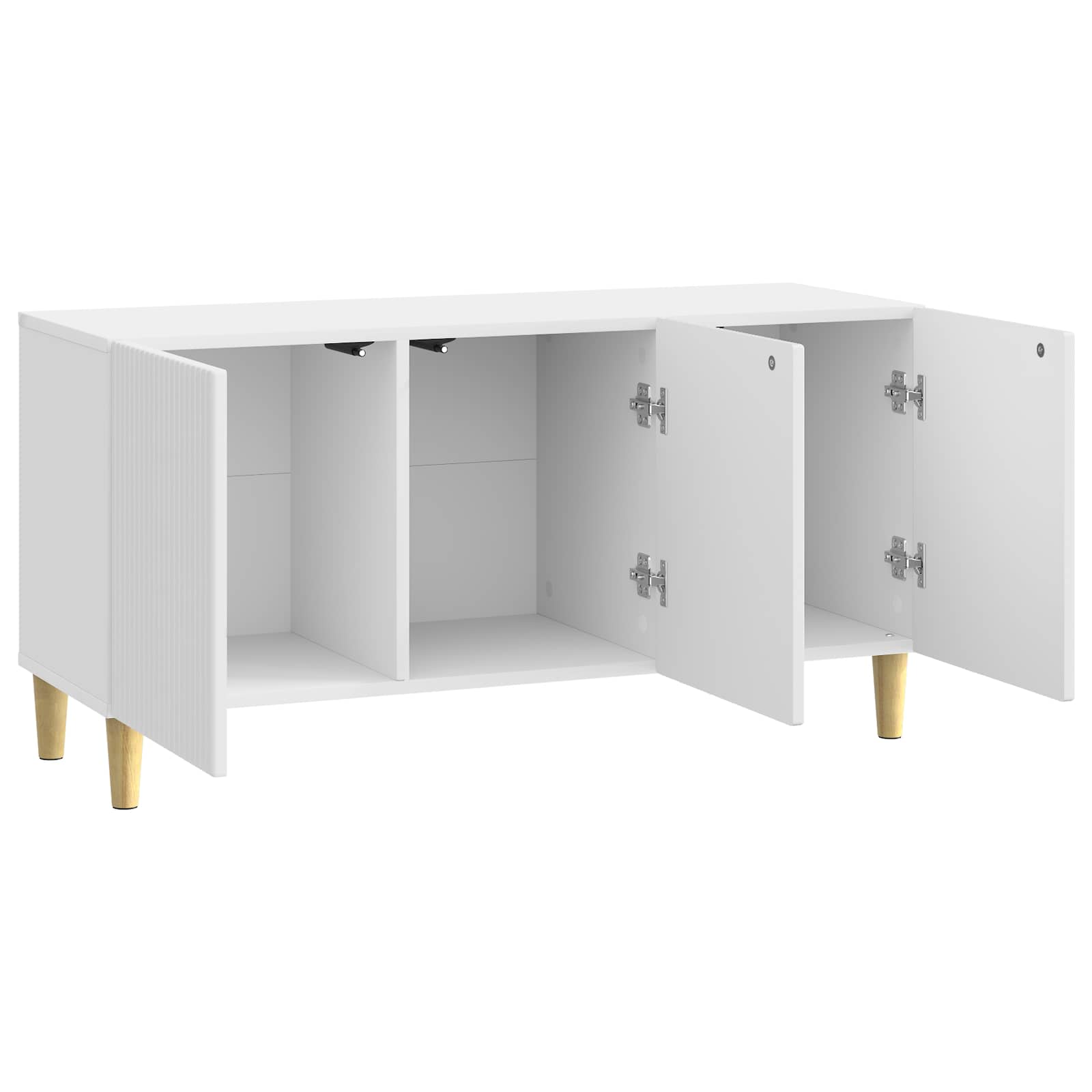Meuble TV Blanc brillant 99 x 34,5 x 50 cm Bois d'ingénierie - XIOS
