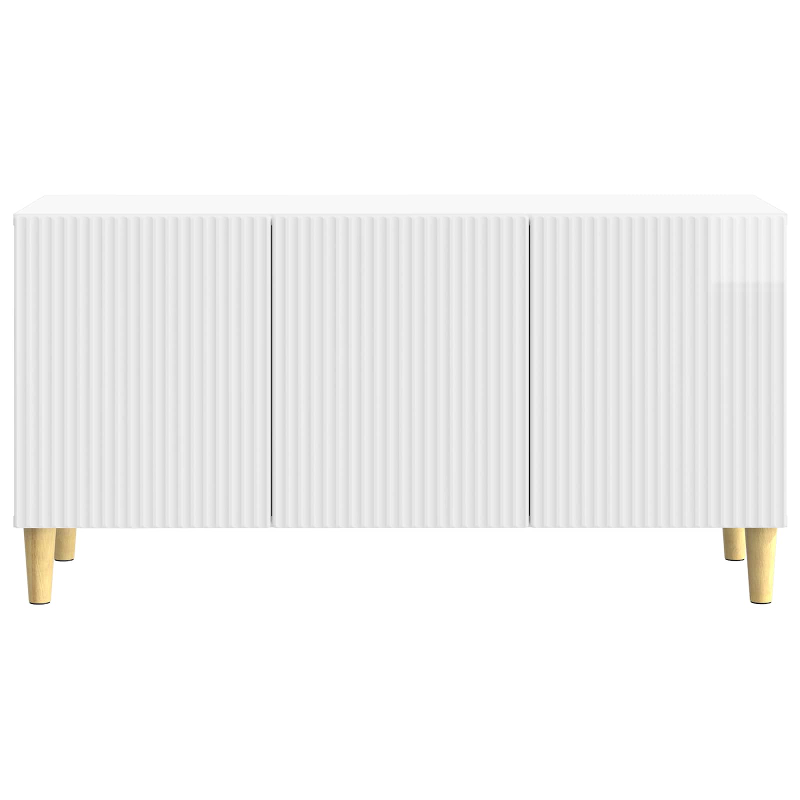 Meuble TV Blanc brillant 99 x 34,5 x 50 cm Bois d'ingénierie - XIOS
