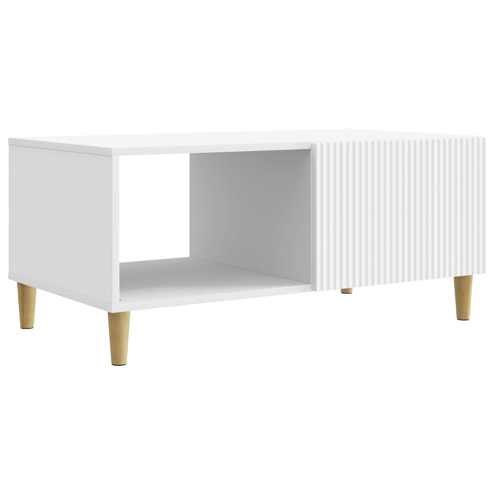 Table basse Blanc 90 x 50 x 40 cm Bois d'ingénierie - XIOS