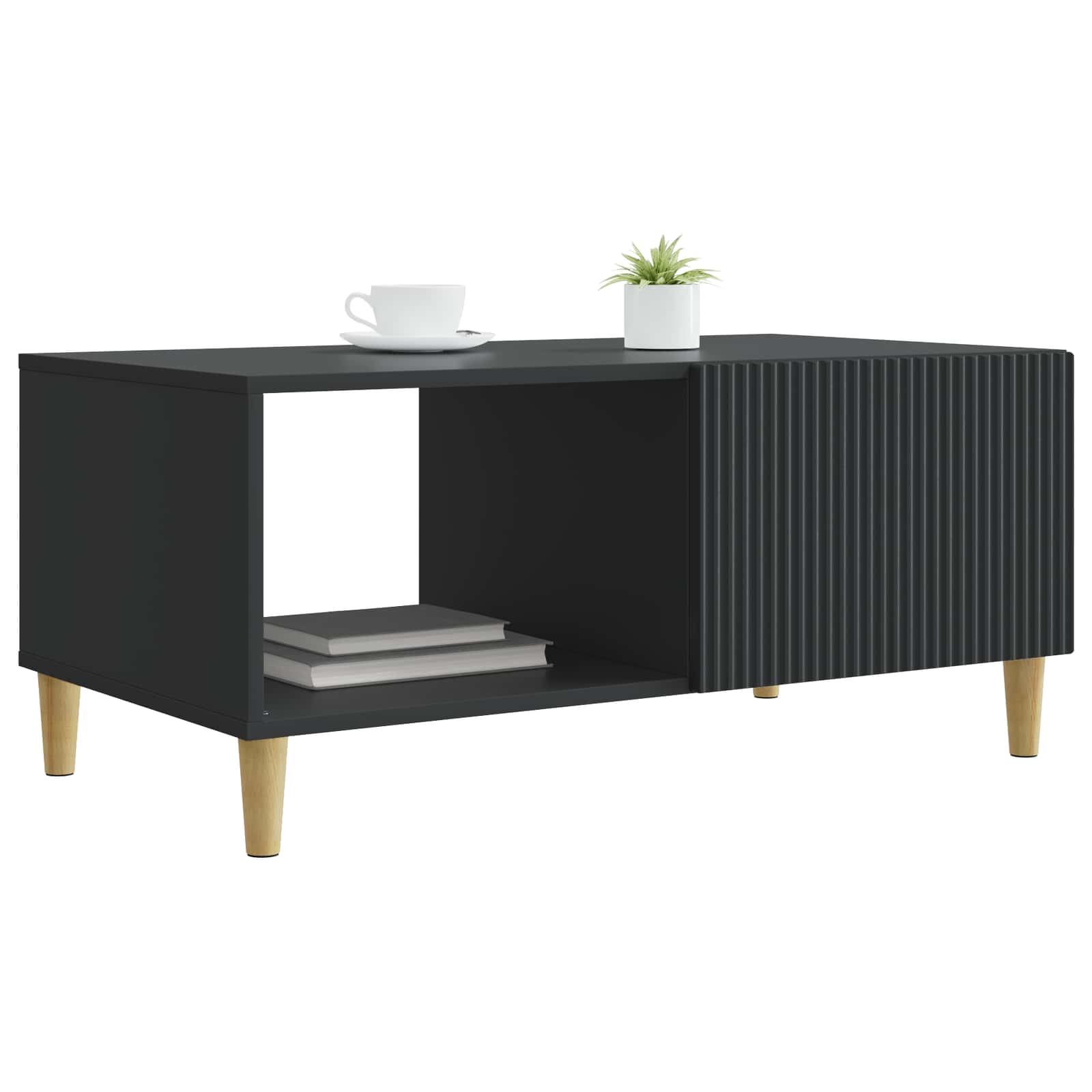 Table basse Noir 90 x 50 x 40 cm Bois d'ingénierie - XIOS