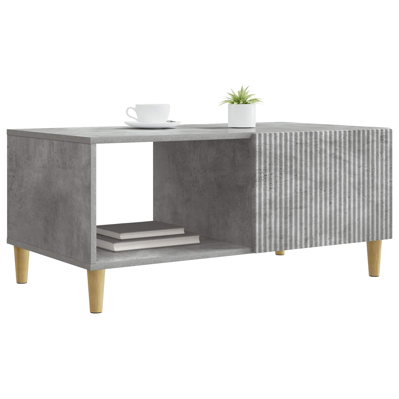 Table basse Gris béton 90 x 50 x 40 cm Bois d'ingénierie - XIOS