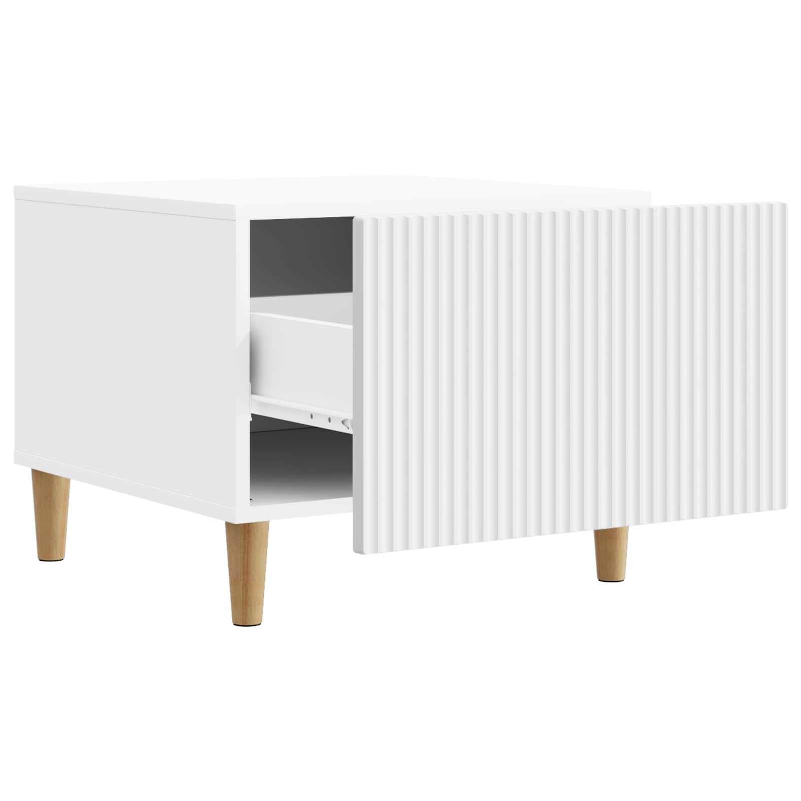 Table basse avec tiroir Blanc 49 x 50 x 40 cm Bois d'ingénierie - XIOS