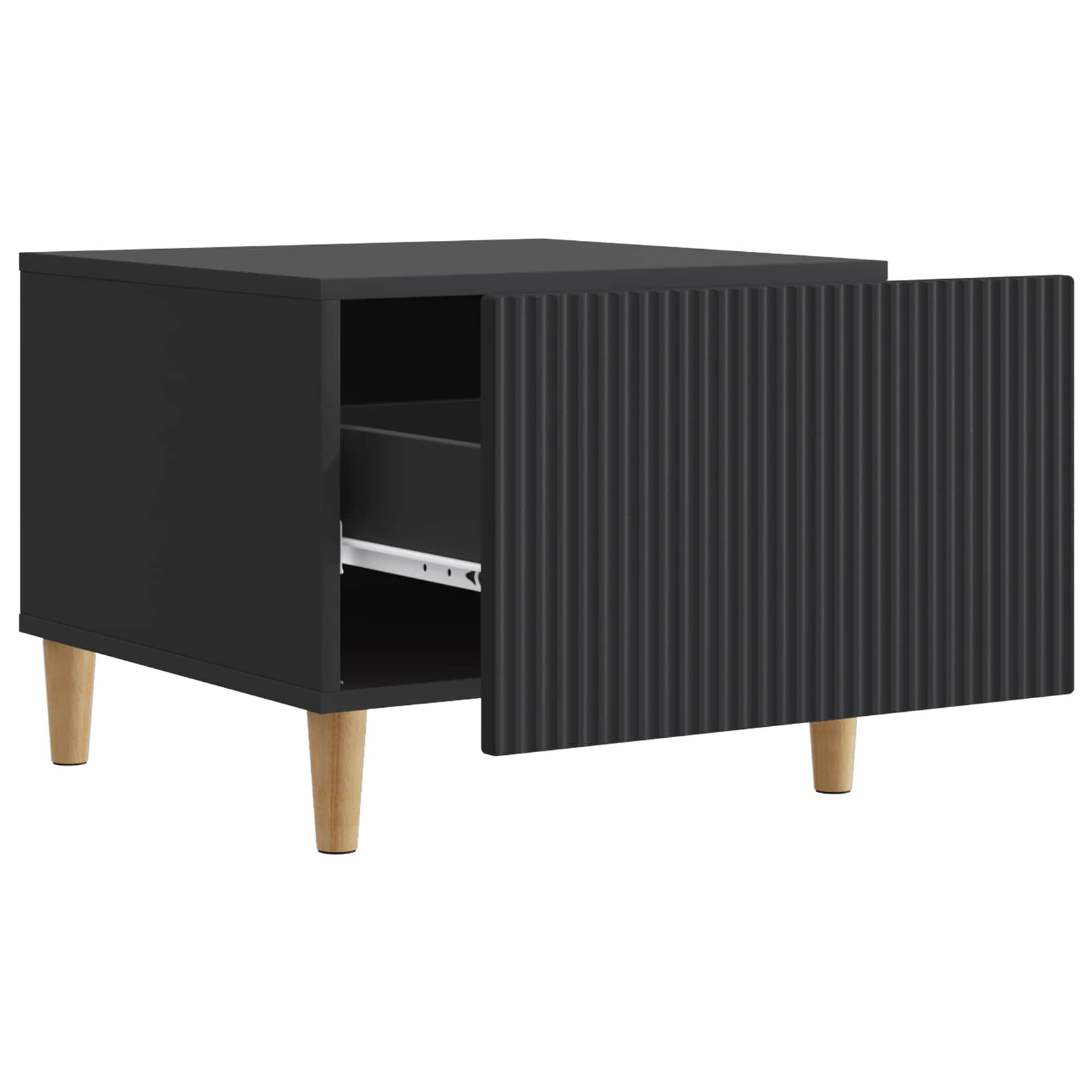 Table basse avec tiroir Noir 49 x 50 x 40 cm Bois d'ingénierie - XIOS